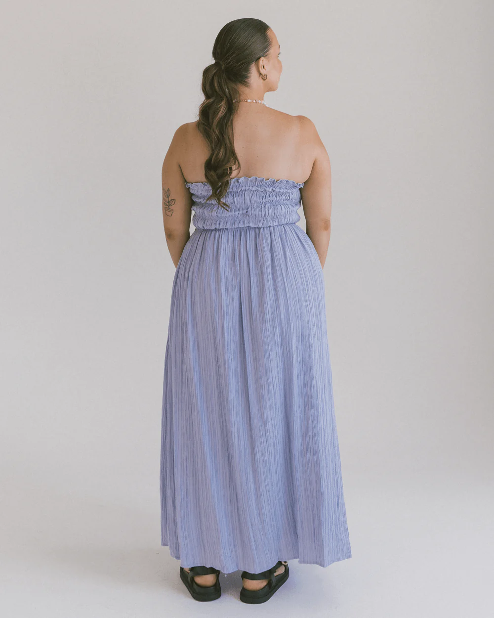 FINAL SALE | Mabel Maxi Dress | Purple Crepe - Image 5