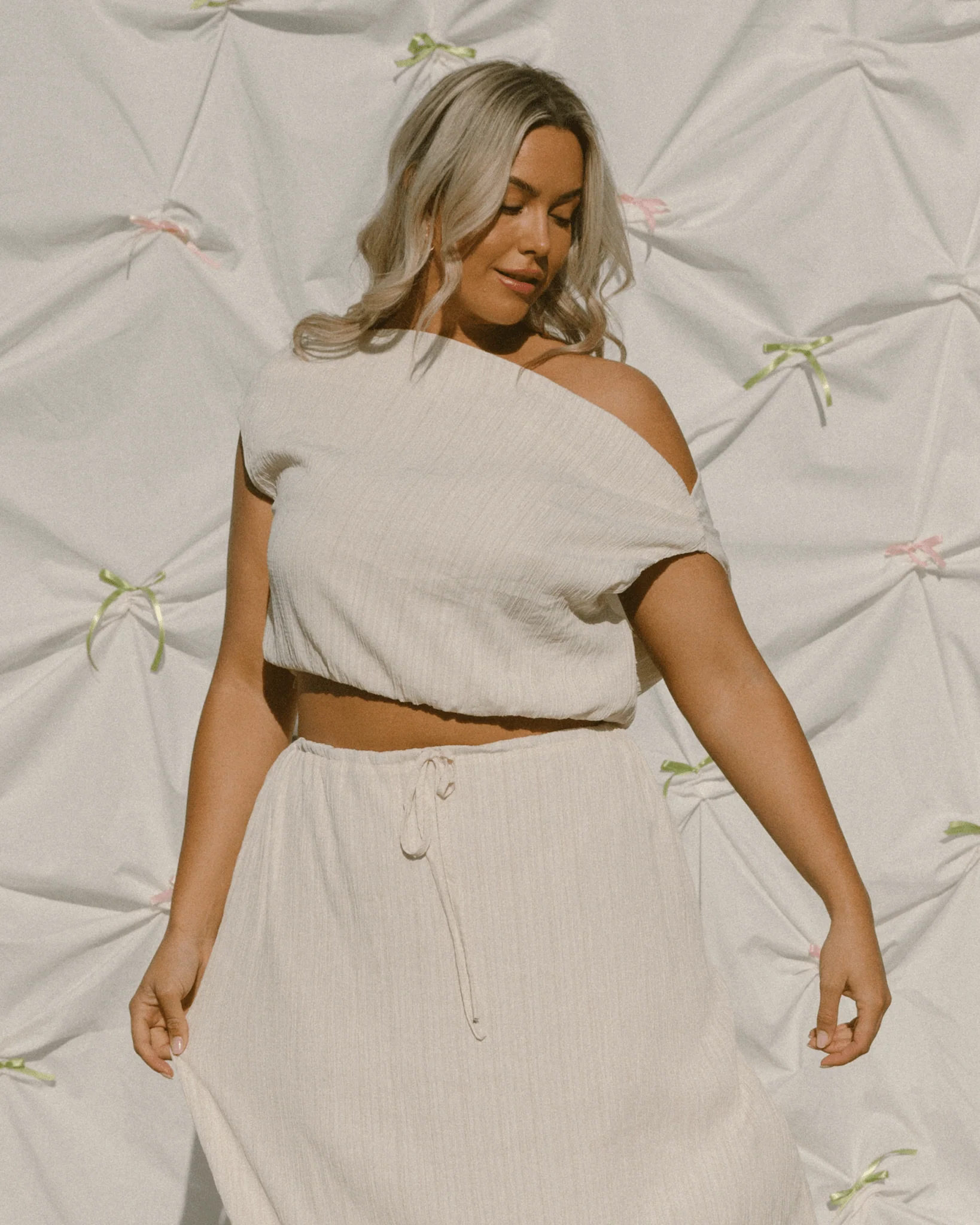 Macey Top | Cream Crepe