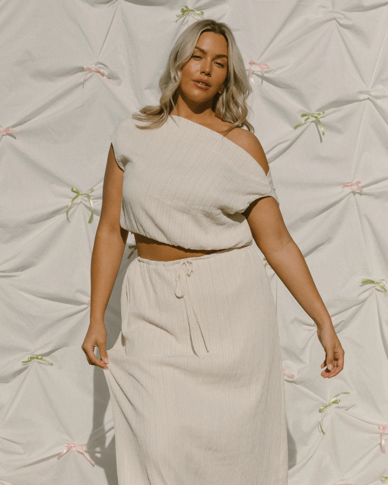 Macey Top | Cream Crepe - Image 3