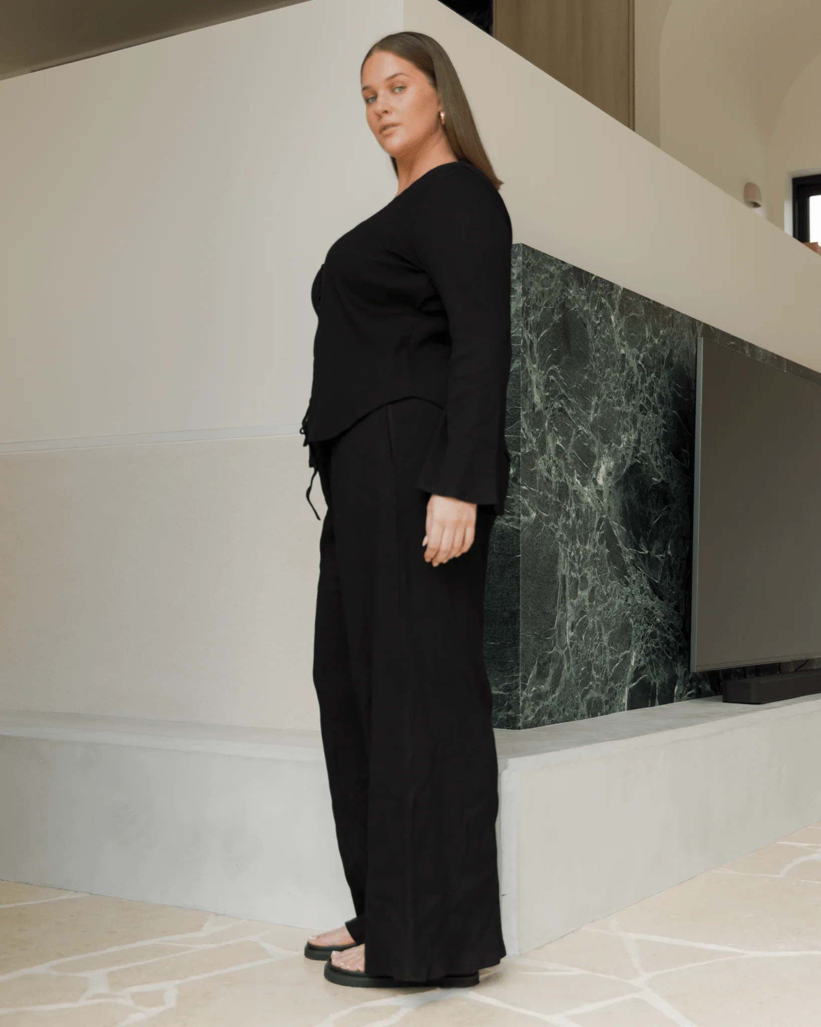 FINAL SALE | Marisa Ribbed Pants | Black - Image 4