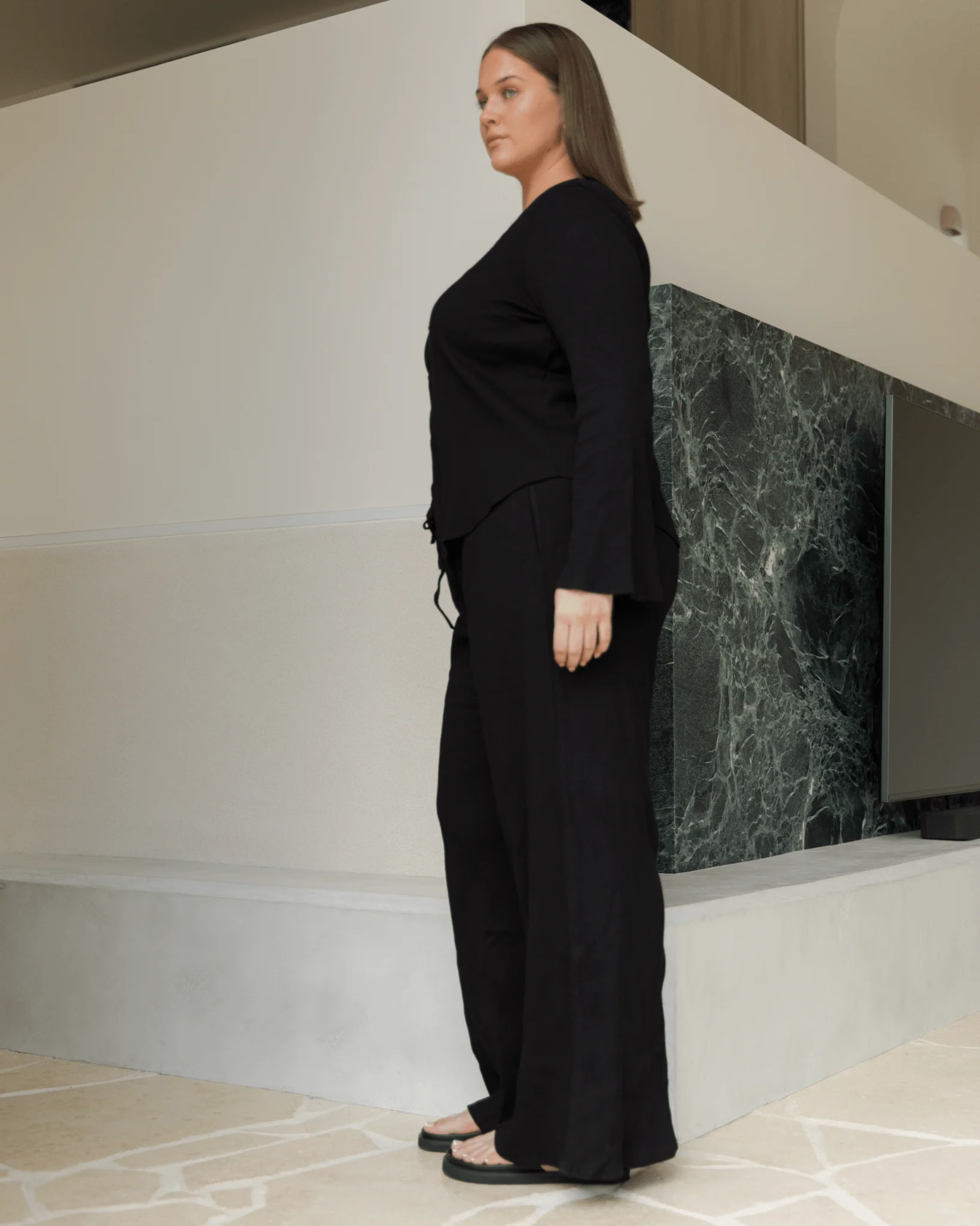 FINAL SALE | Marisa Ribbed Pants | Black - Image 5