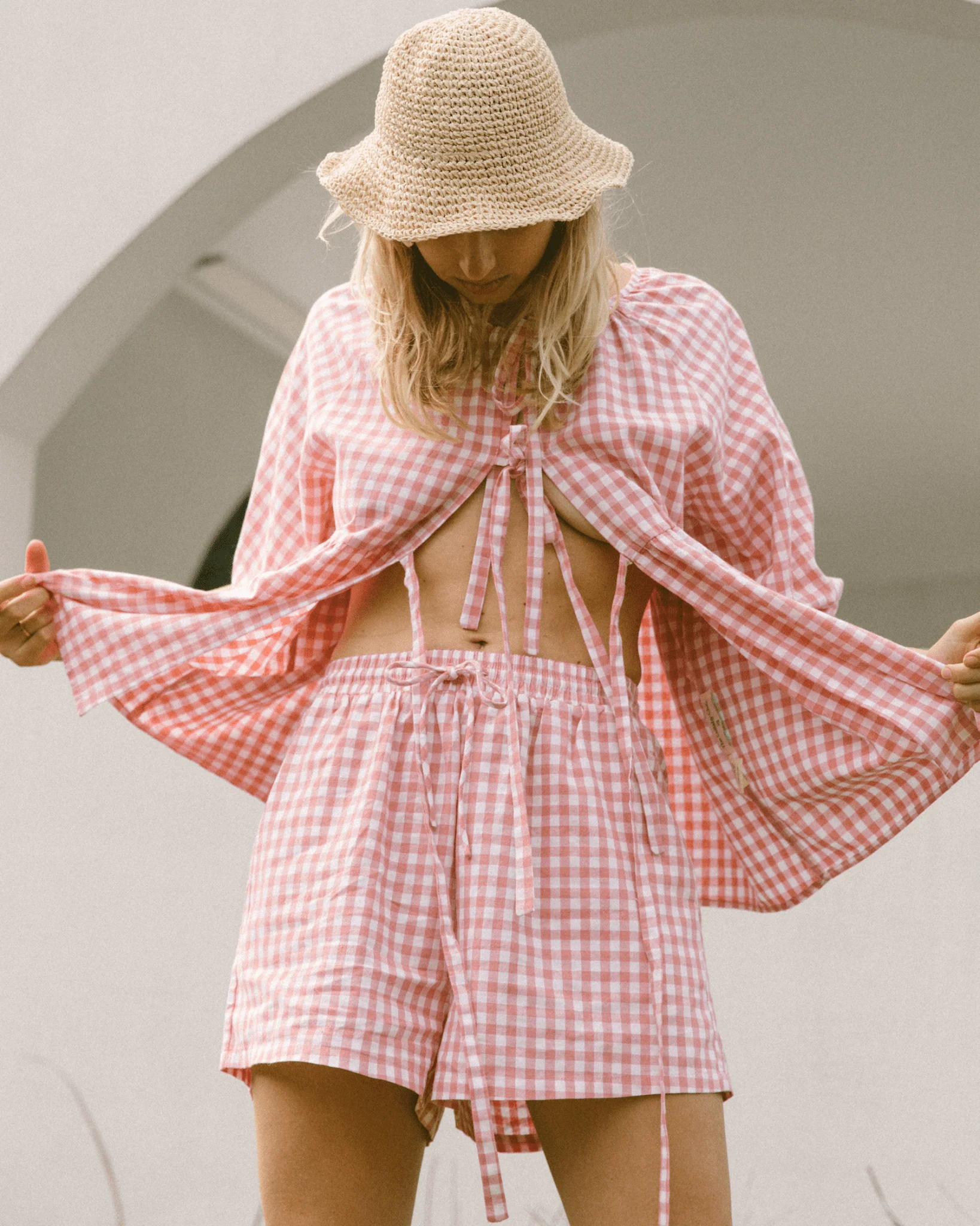 FINAL SALE | Matilda Shorts | Pink Gingham - Image 10