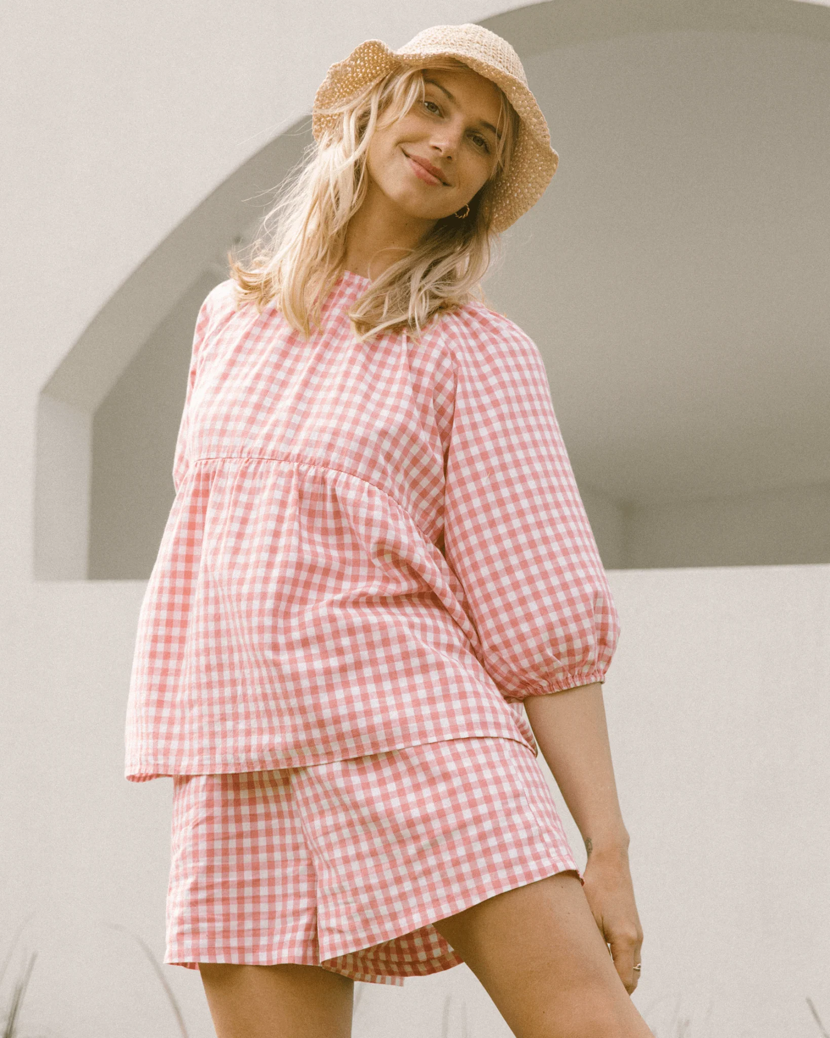FINAL SALE | Matilda Shorts | Pink Gingham - Image 11