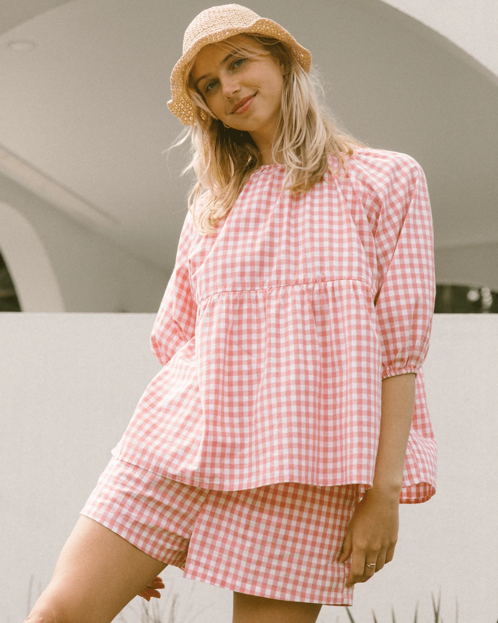 FINAL SALE | Matilda Shorts | Pink Gingham - Image 12