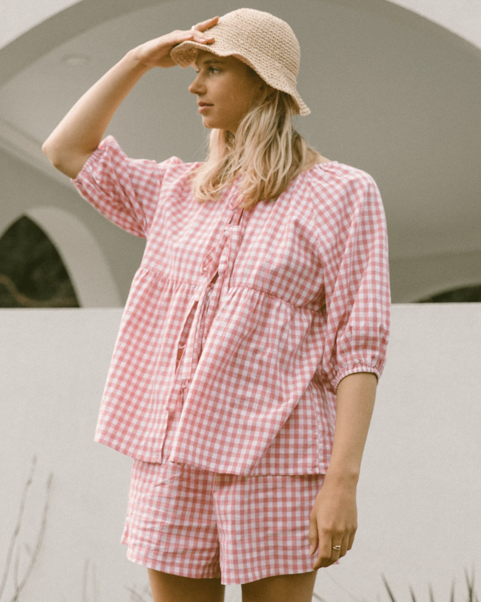 FINAL SALE | Matilda Shorts | Pink Gingham - Image 14
