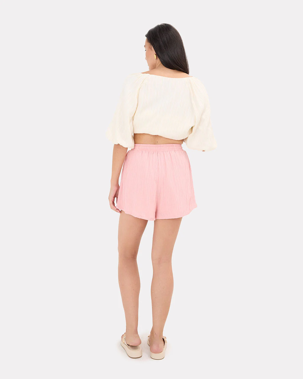 Matilda Shorts | Pink Crepe - Image 3
