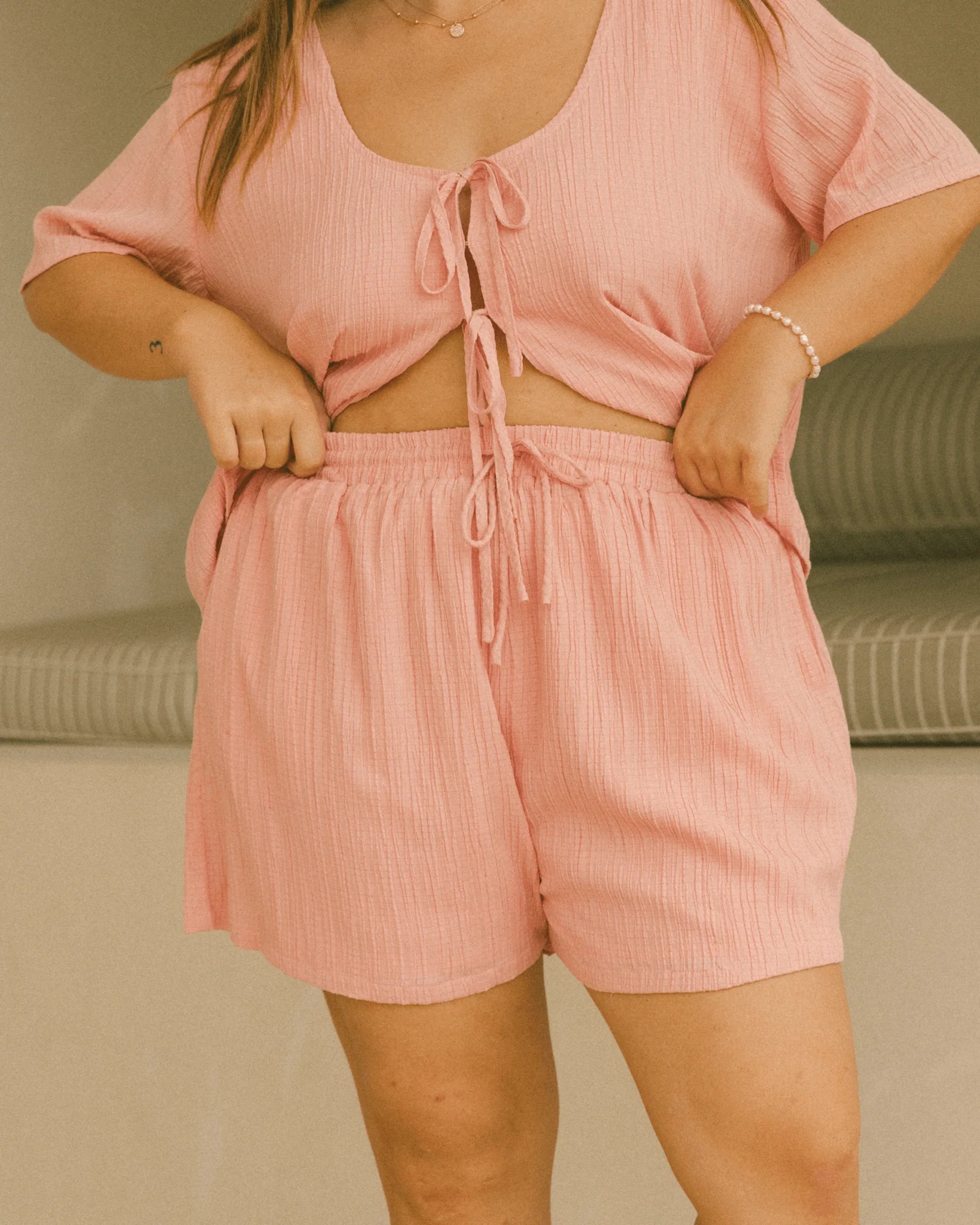 Matilda Shorts | Pink Crepe - Image 5