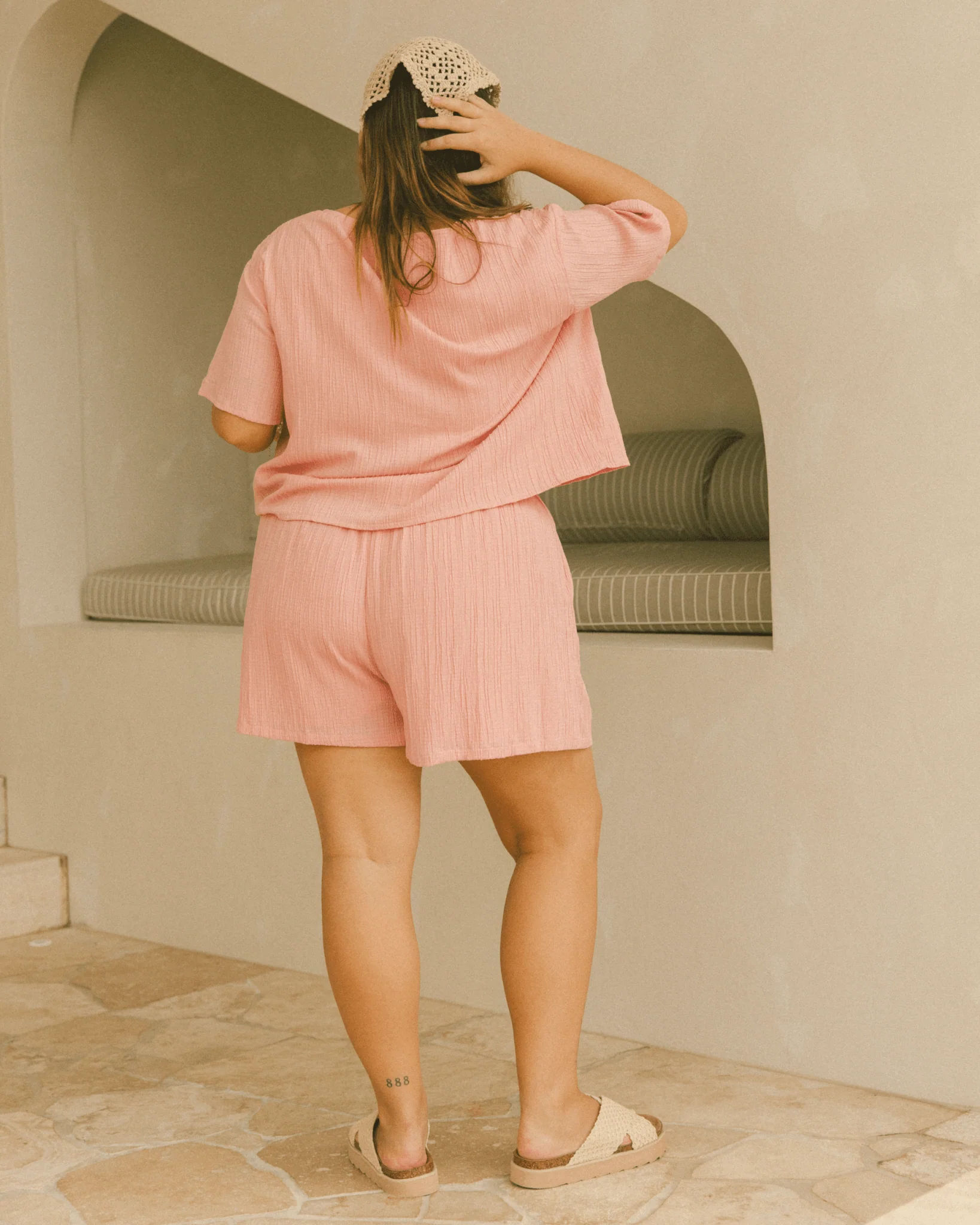 Matilda Shorts | Pink Crepe - Image 8