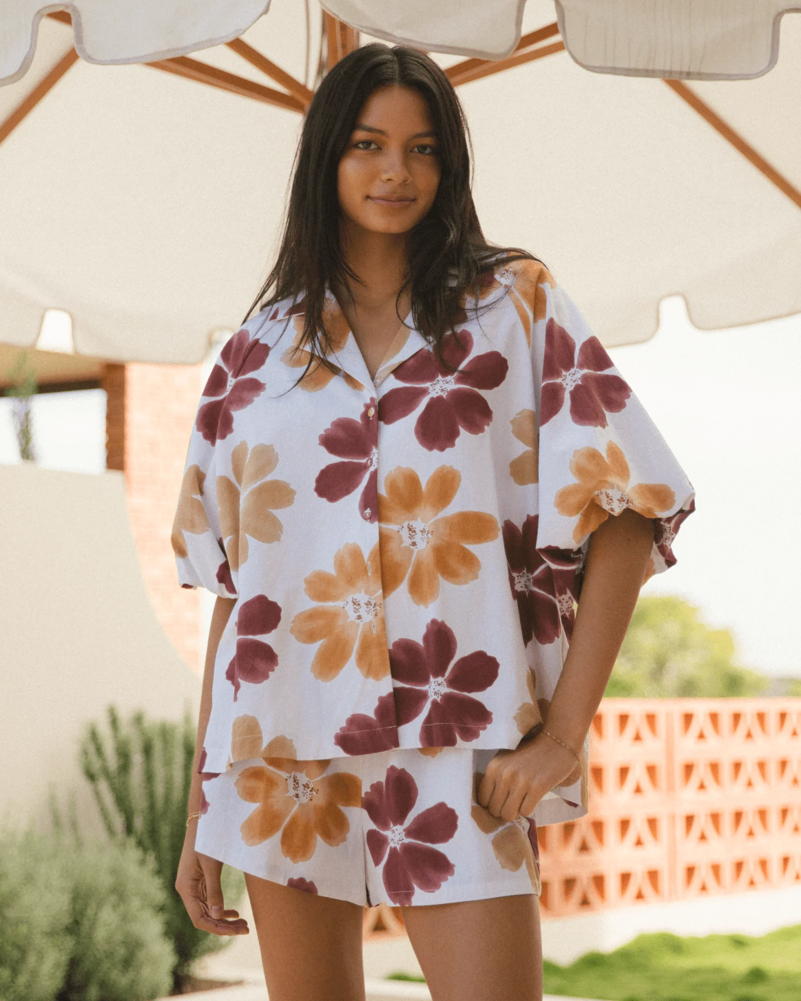 FINAL SALE | Matilda Shirt | Merlot Bloom