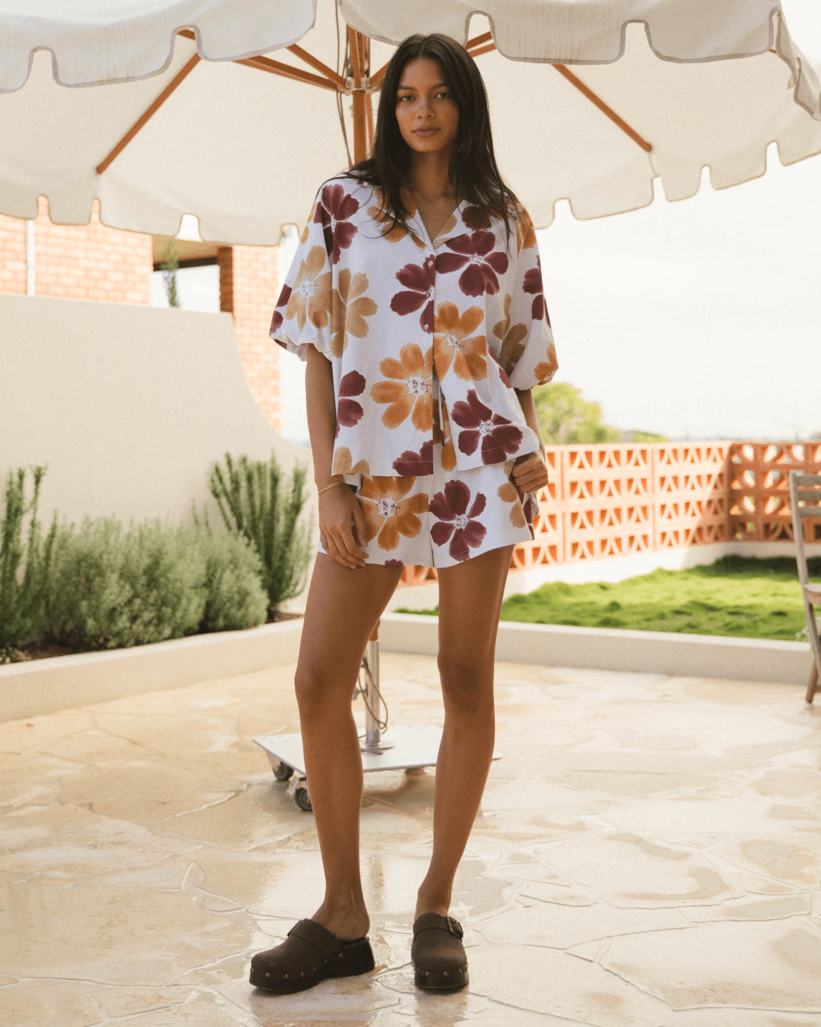 FINAL SALE | Matilda Shirt | Merlot Bloom - Image 2