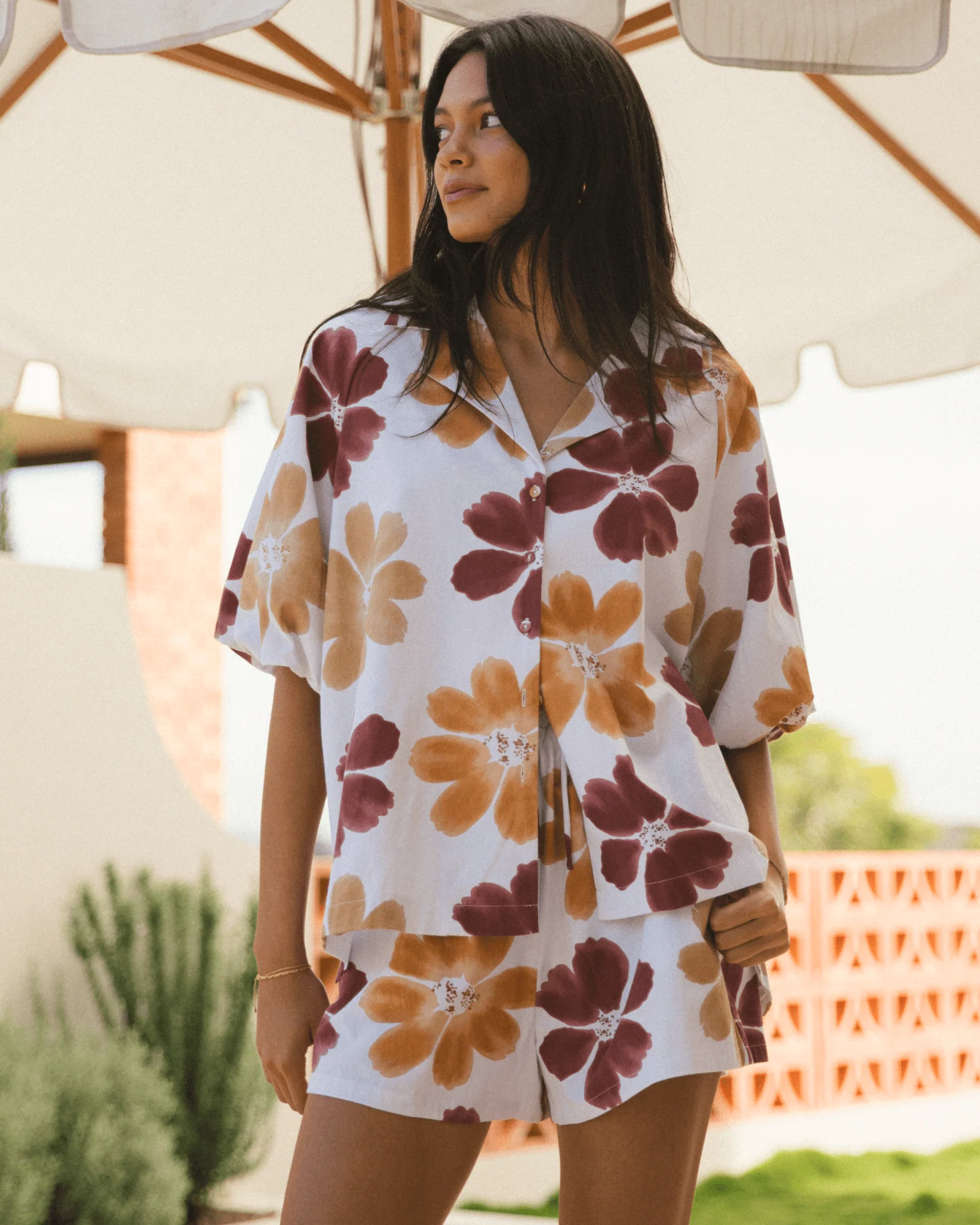 FINAL SALE | Matilda Shirt | Merlot Bloom - Image 4