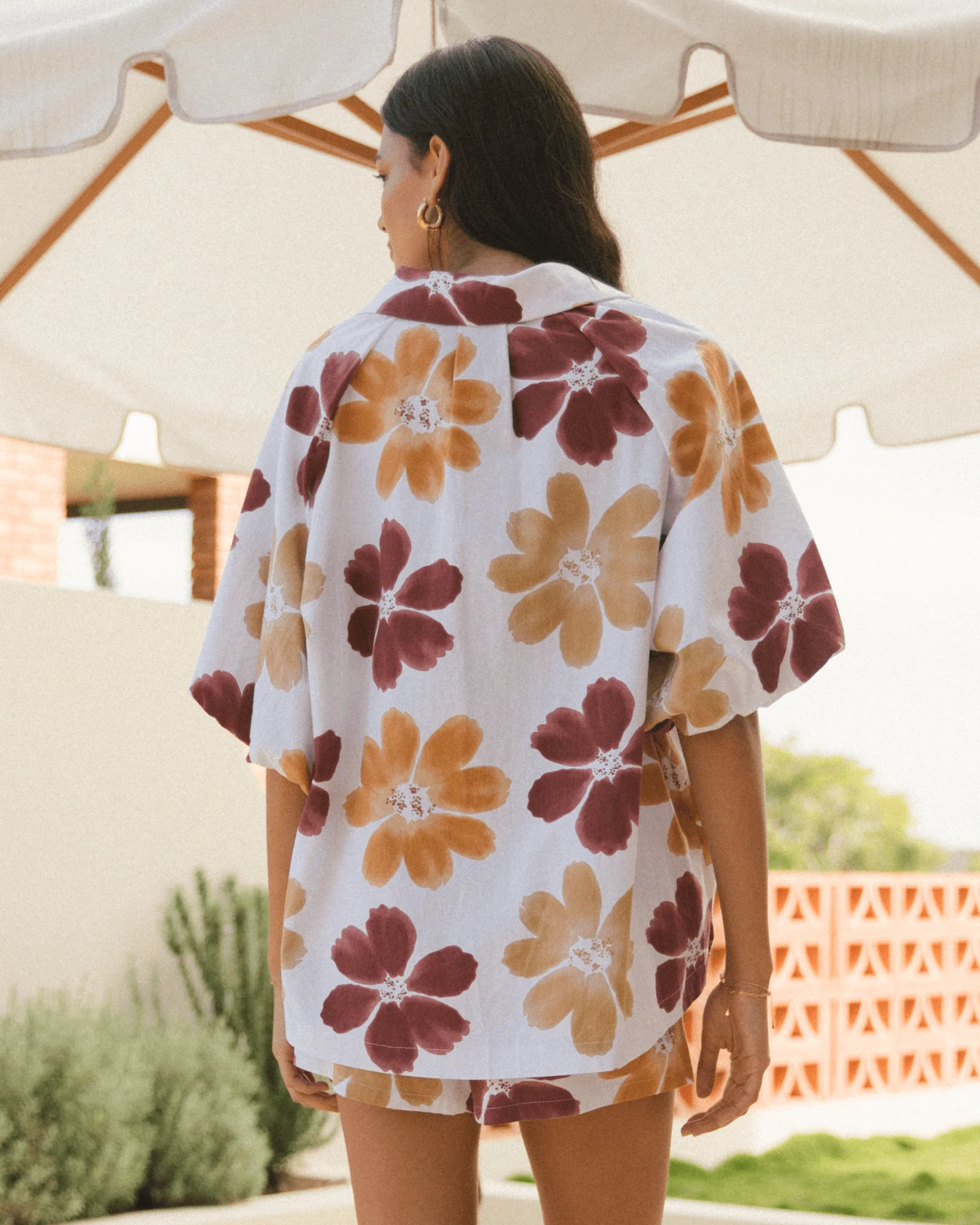 FINAL SALE | Matilda Shirt | Merlot Bloom - Image 6