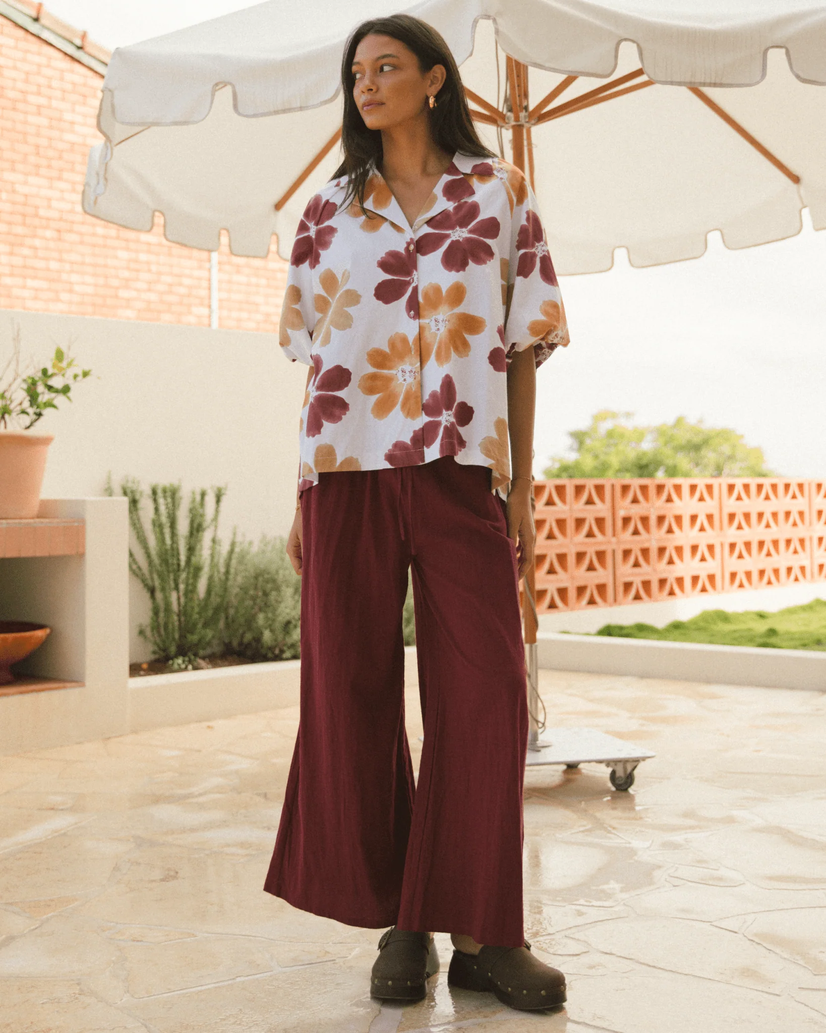 FINAL SALE | Matilda Shirt | Merlot Bloom - Image 7