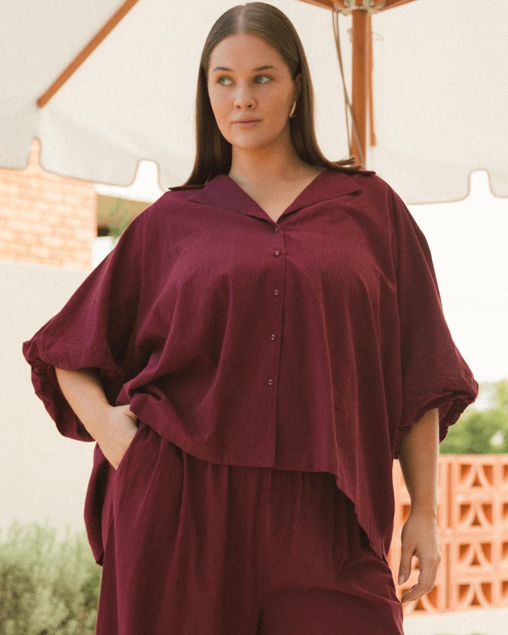 FINAL SALE | Matilda Shirt | Wine