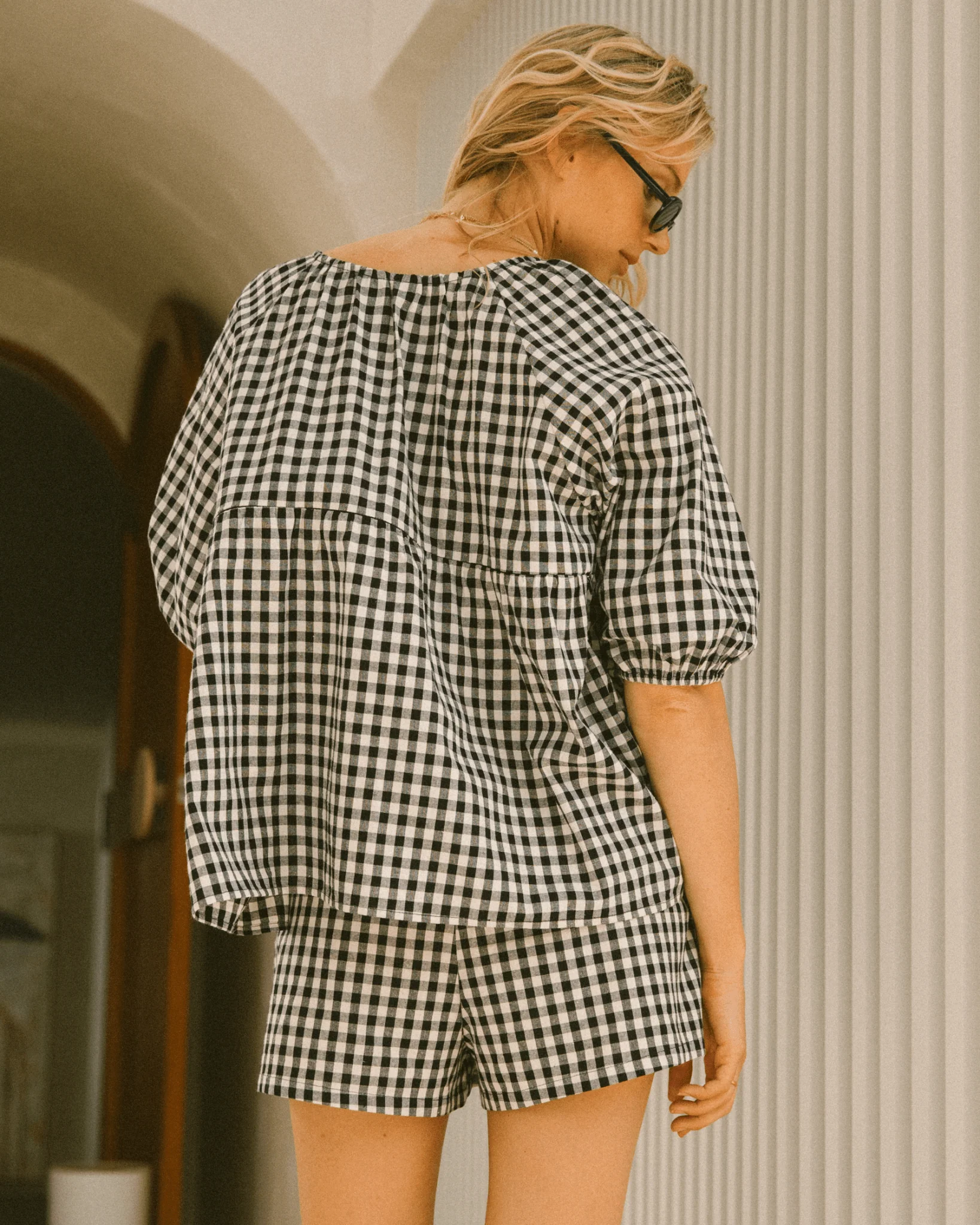 FINAL SALE | Matilda Shorts | Black Gingham - Image 9