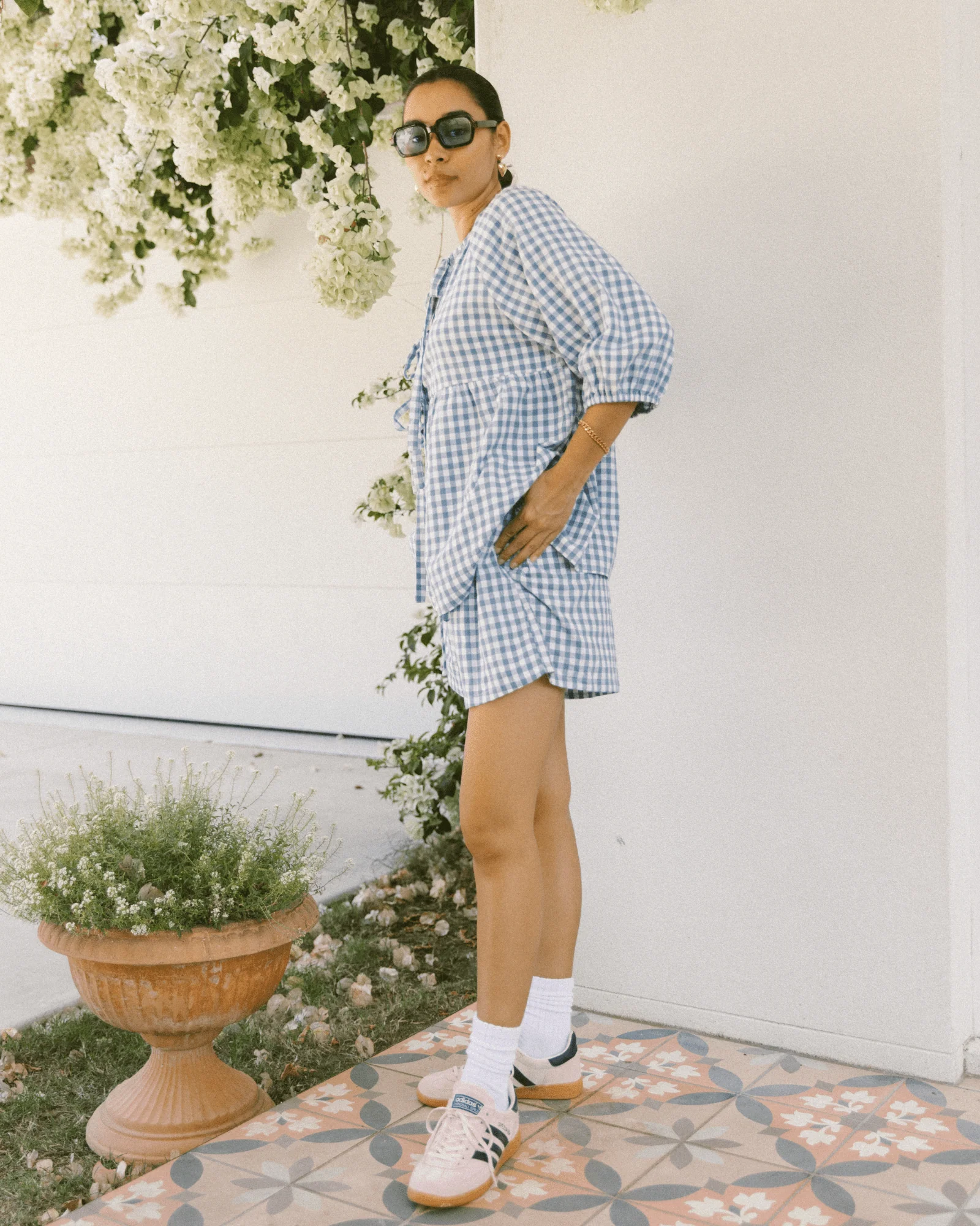 FINAL SALE | Matilda Shorts | Blue Gingham - Image 11