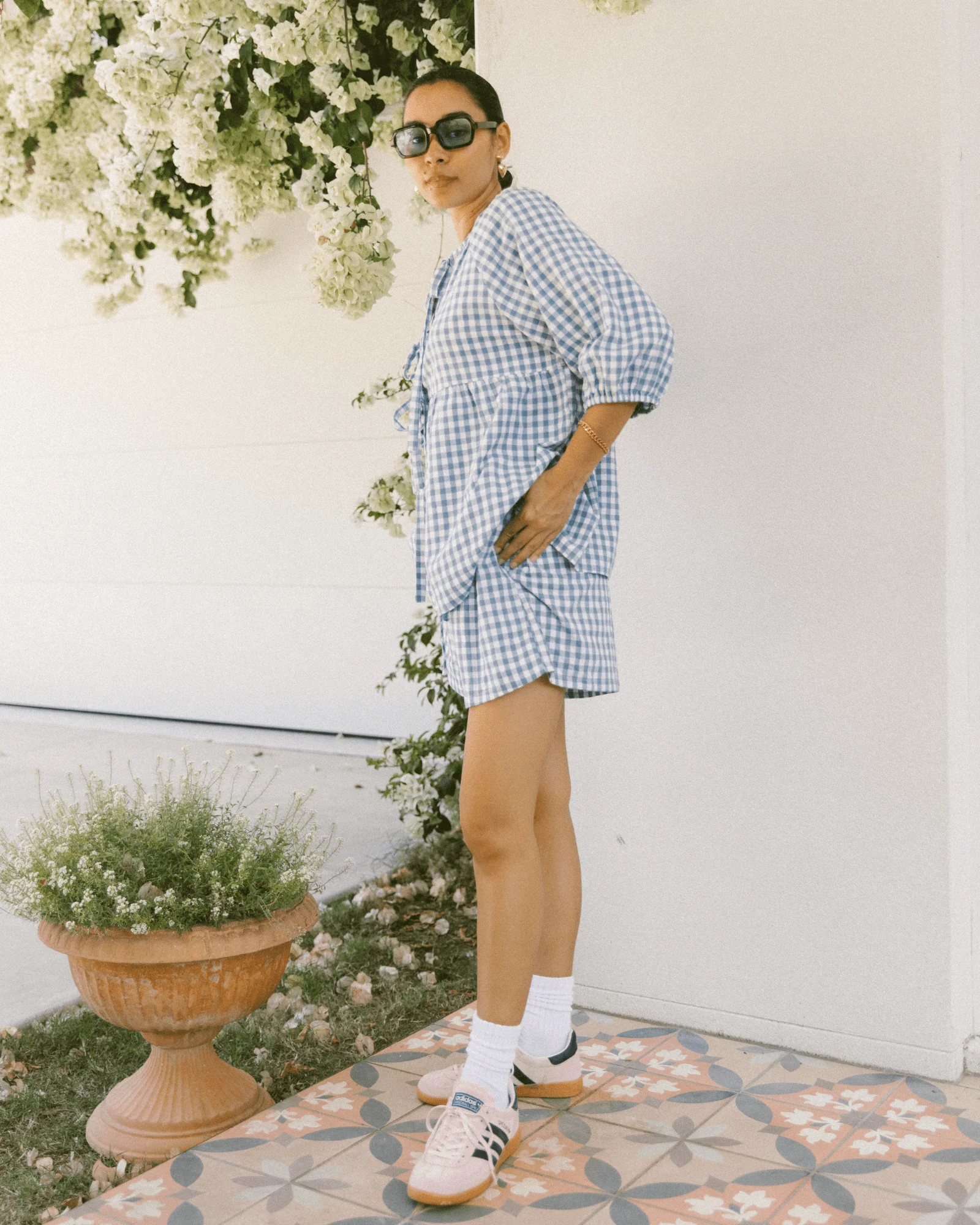 FINAL SALE | Matilda Shorts | Blue Gingham - Image 7