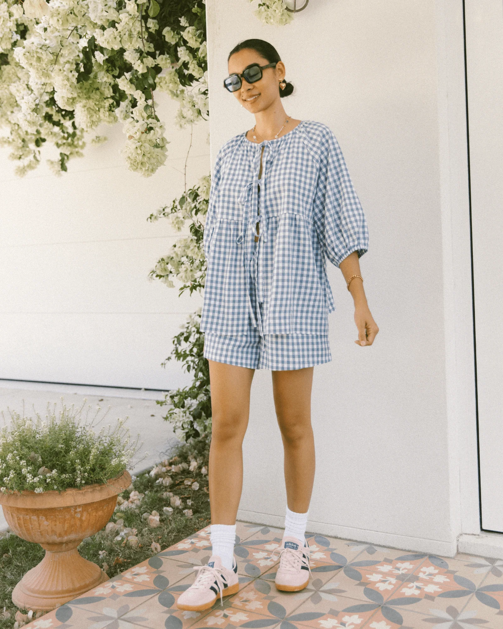 FINAL SALE | Matilda Shorts | Blue Gingham - Image 9