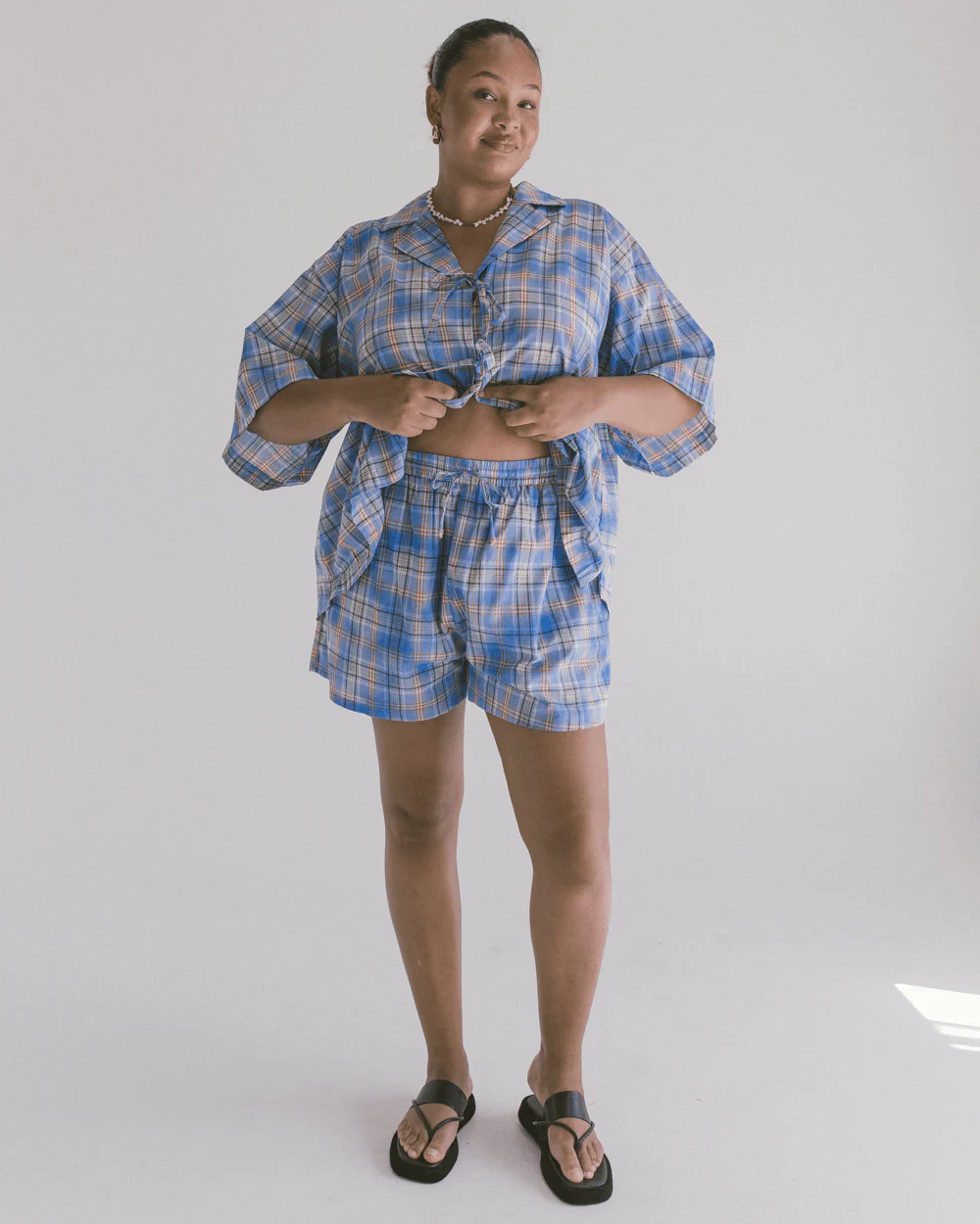 FINAL SALE | Matilda Shorts | Blue Ridge Gingham
