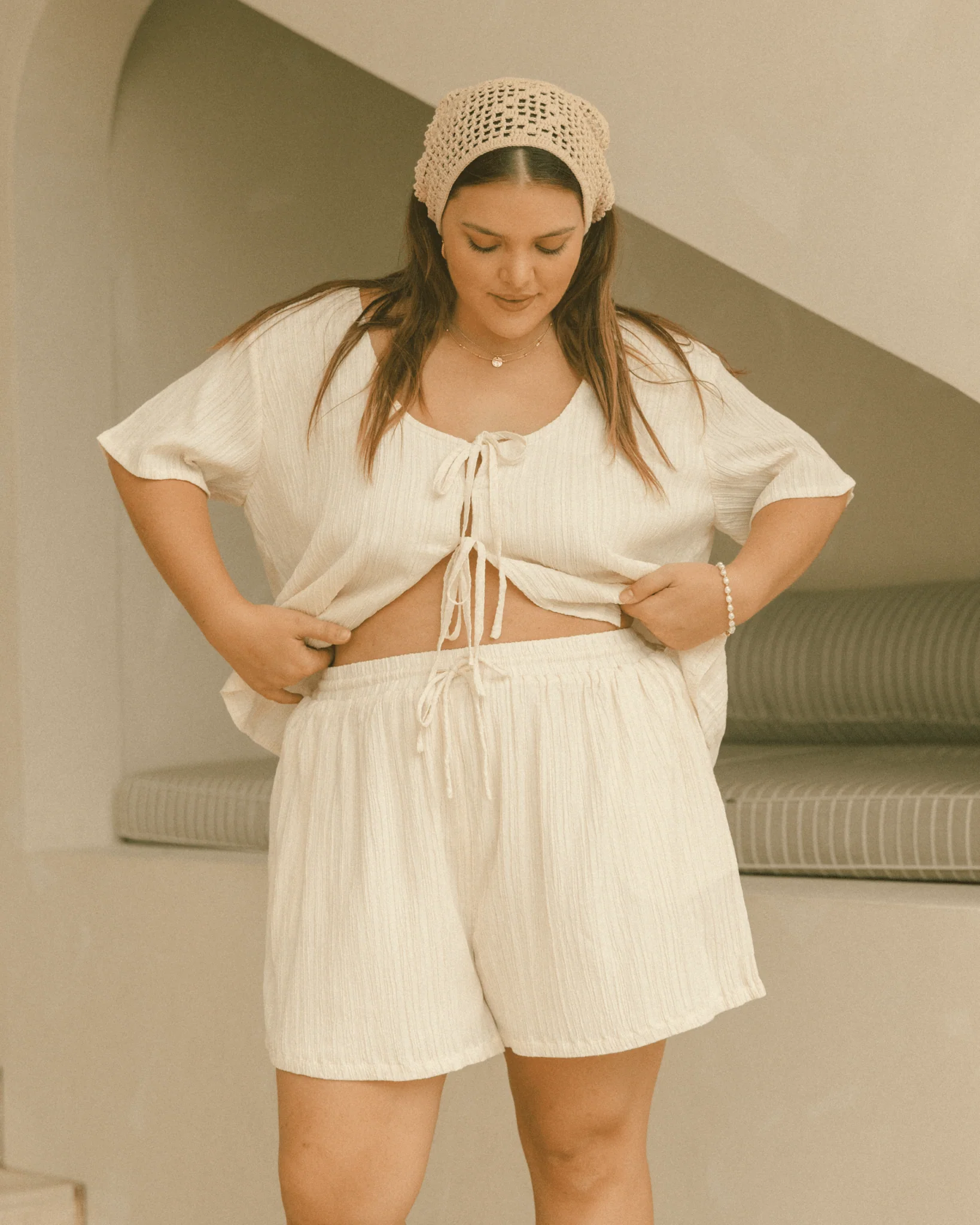 Matilda Shorts | Cream Crepe