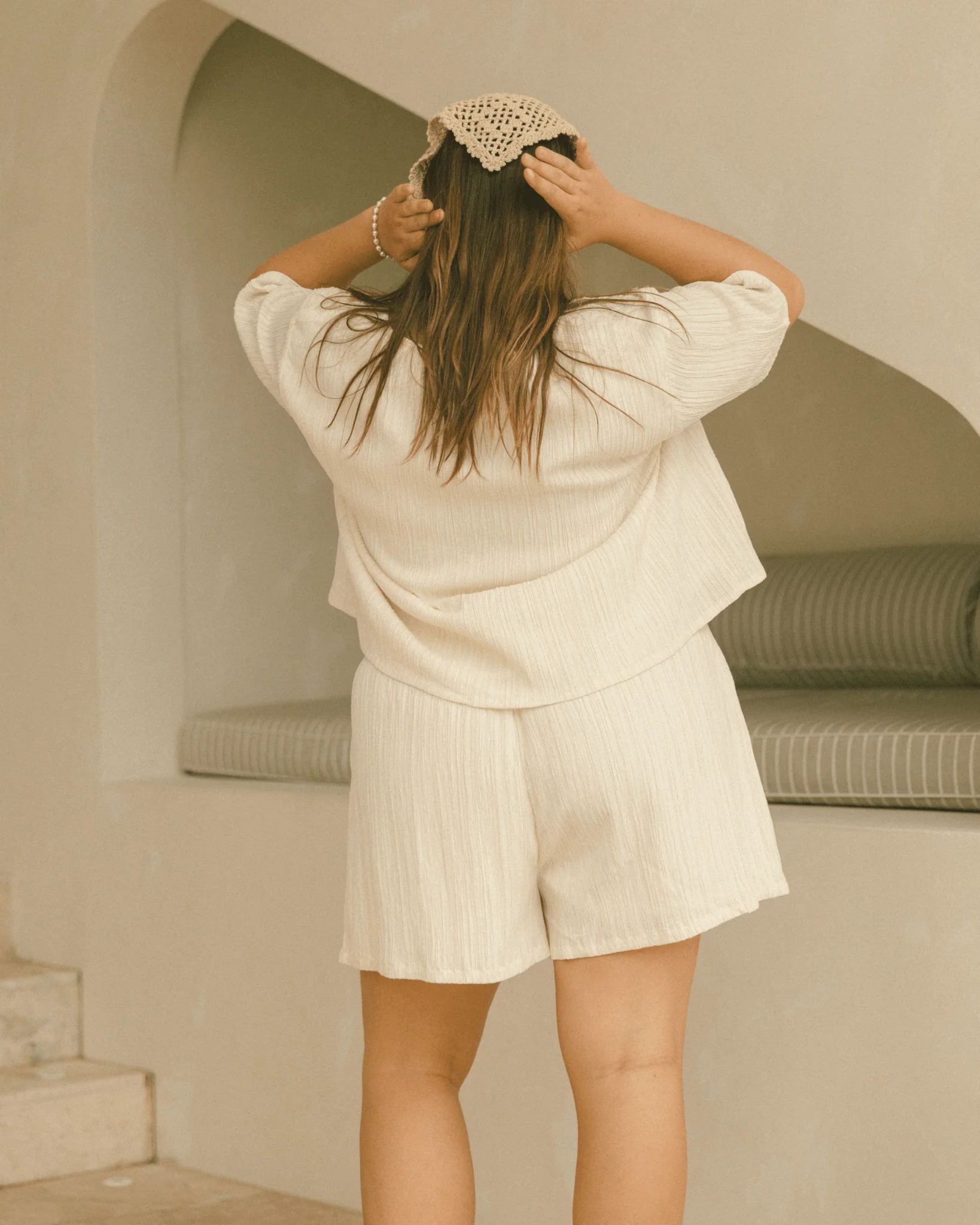 Matilda Shorts | Cream Crepe - Image 4