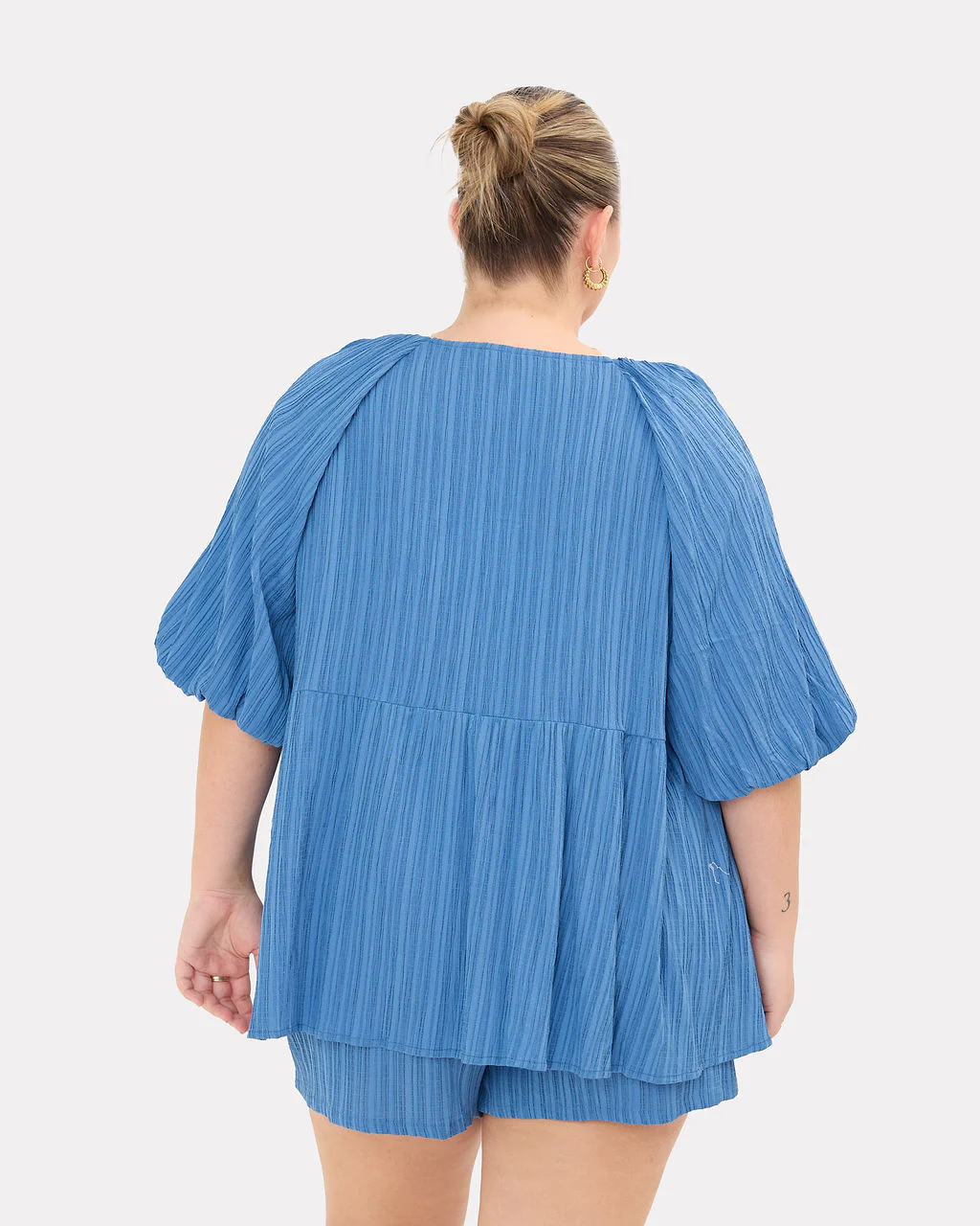 FINAL SALE | Matilda Shorts | Dark Blue Crepe - Image 4