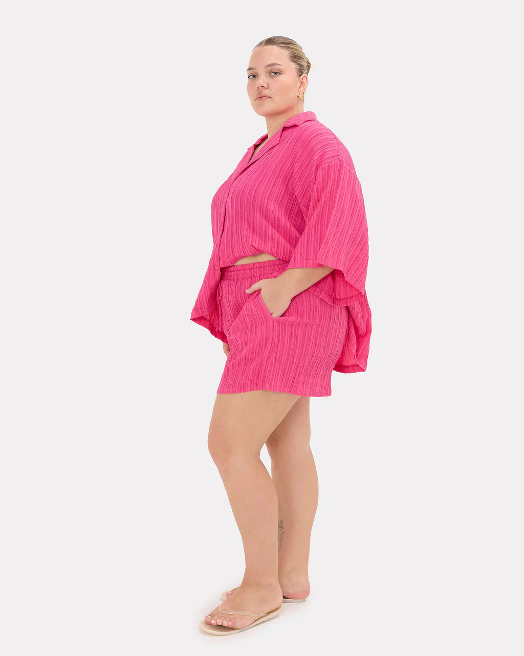 FINAL SALE | Matilda Shorts | Flamingo Crepe - Image 3