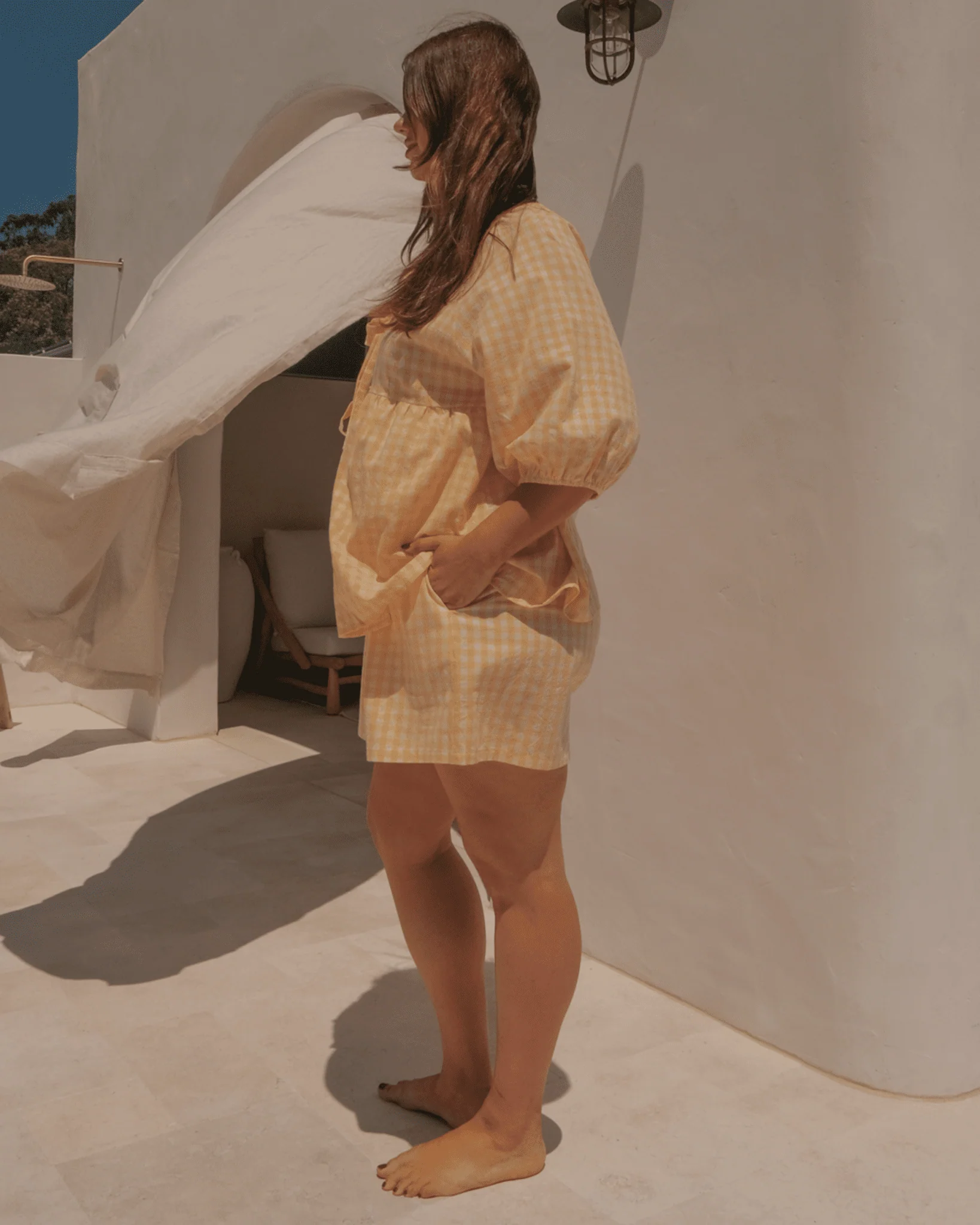 FINAL SALE | Matilda Shorts | Lemon Gingham - Image 4
