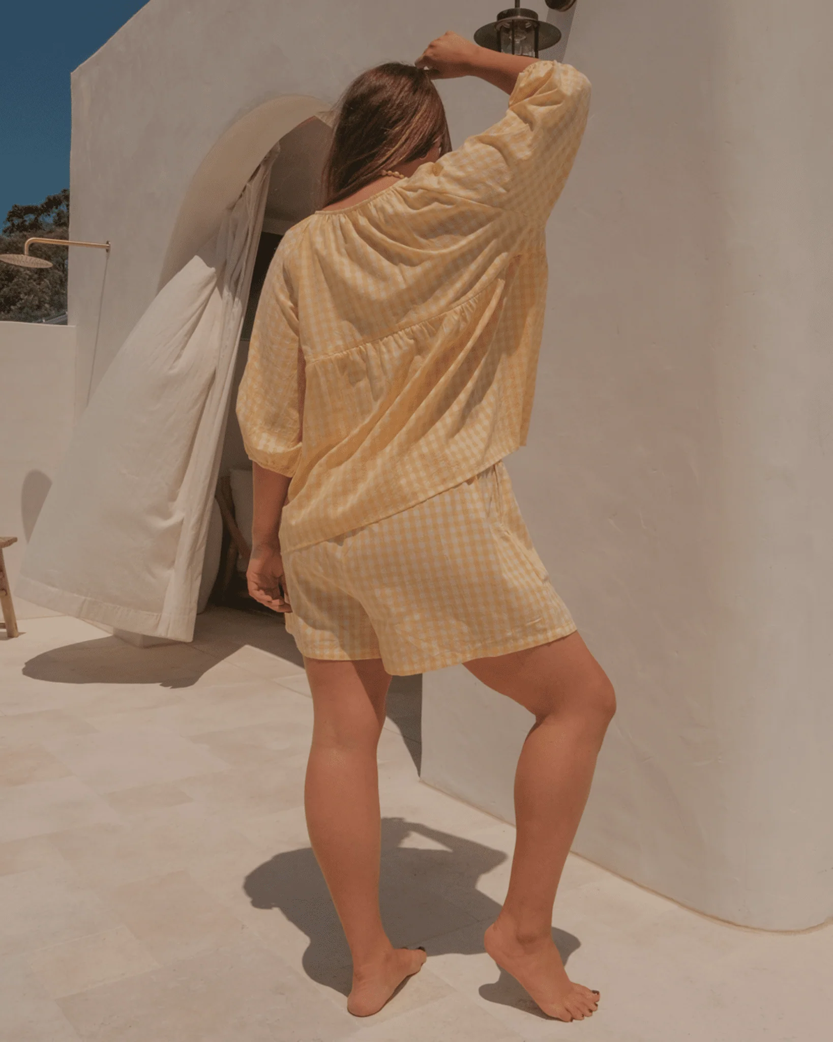 FINAL SALE | Matilda Shorts | Lemon Gingham - Image 6