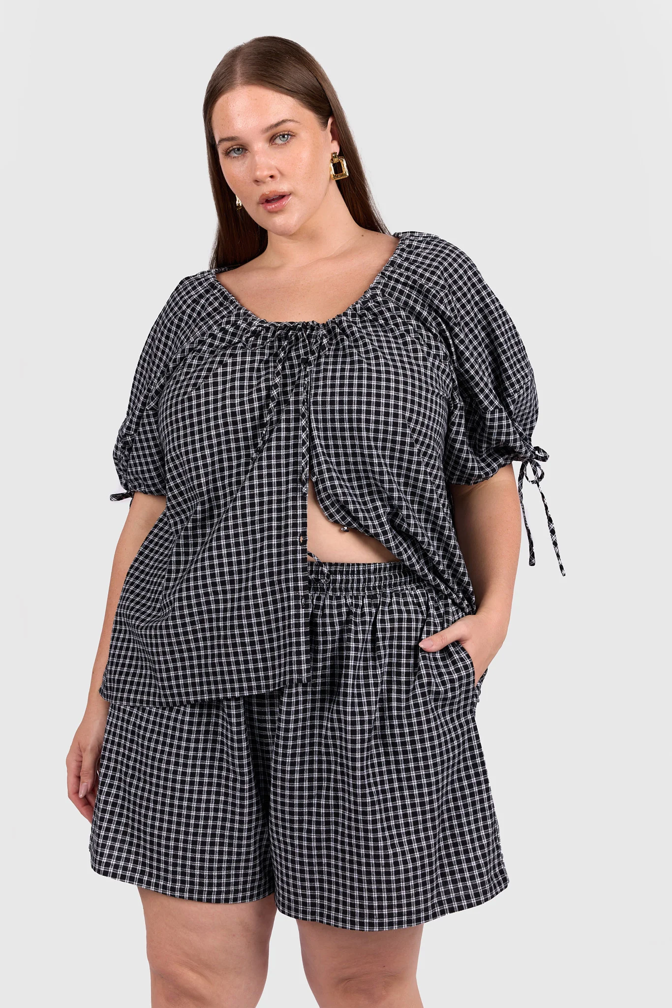 Matilda Shorts | Midnight Gingham - Image 3