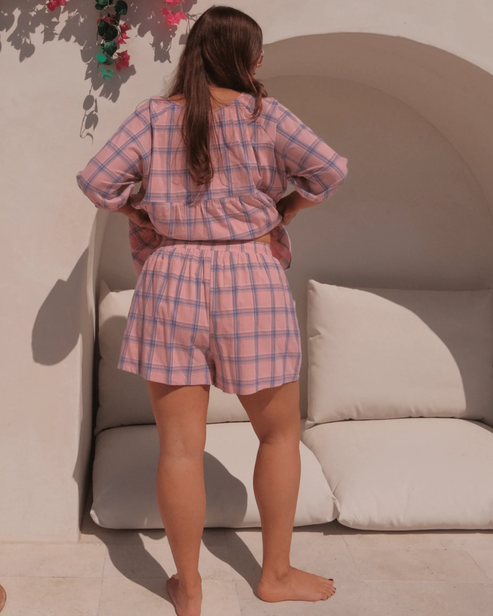 FINAL SALE | Matilda Shorts | Pink & Blue Gingham - Image 3