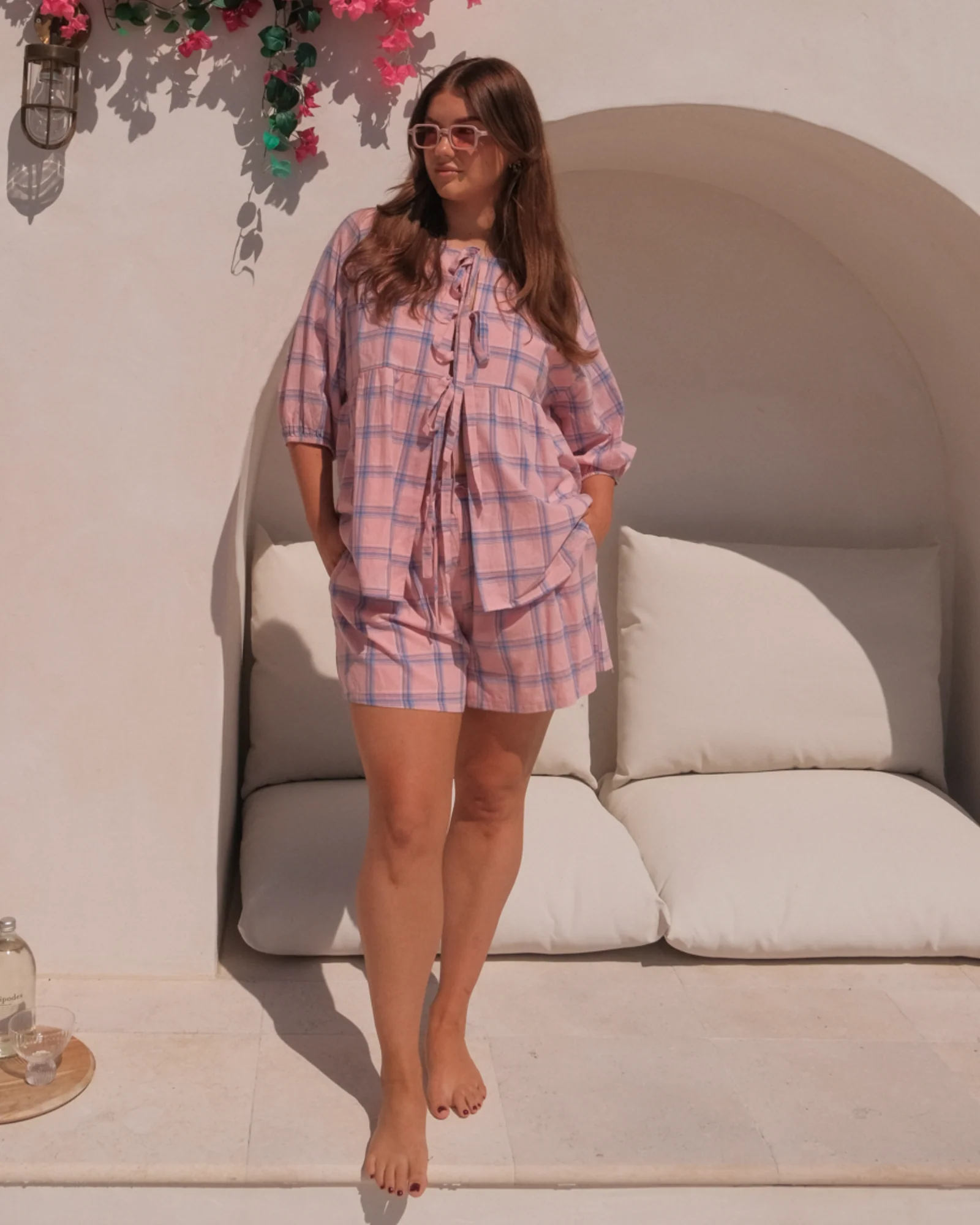 FINAL SALE | Matilda Shorts | Pink & Blue Gingham - Image 4