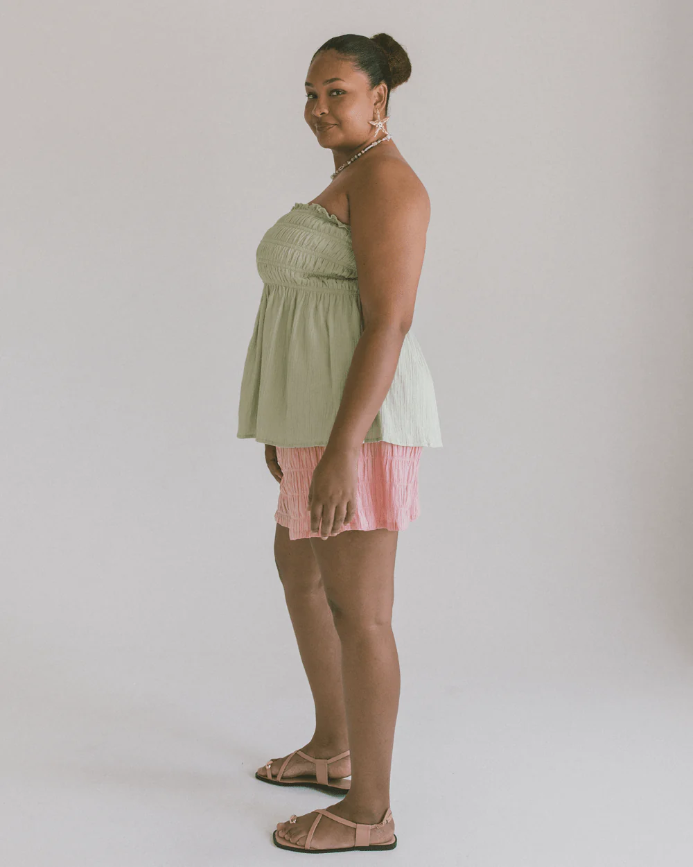FINAL SALE | Matilda Shorts | Pink Seersucker - Image 4