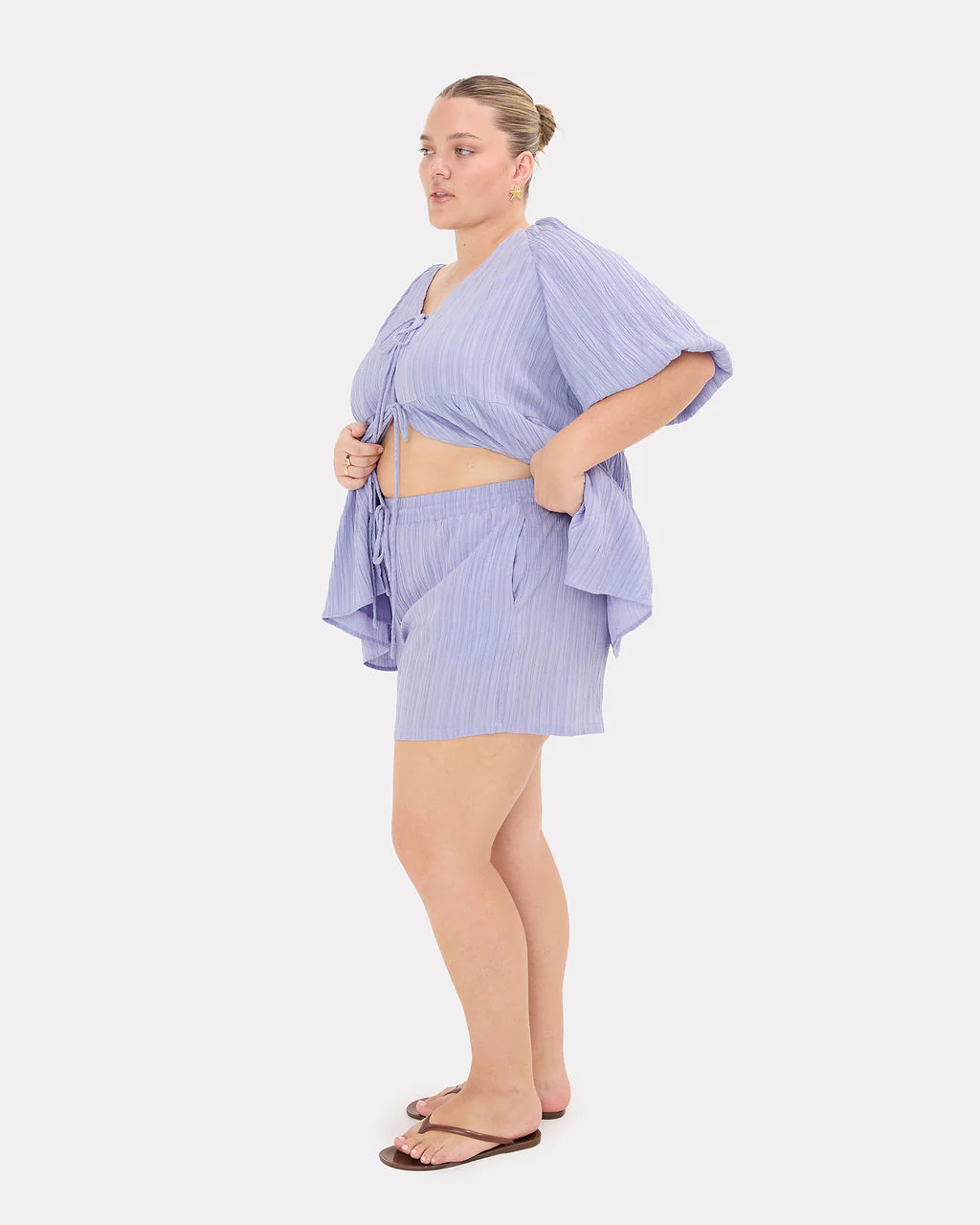 FINAL SALE | Matilda Shorts | Purple Crepe - Image 3