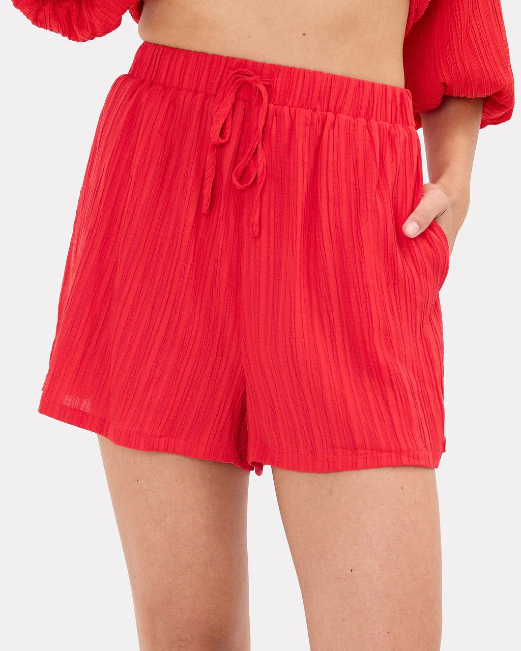 FINAL SALE | Matilda Shorts | Red Crepe