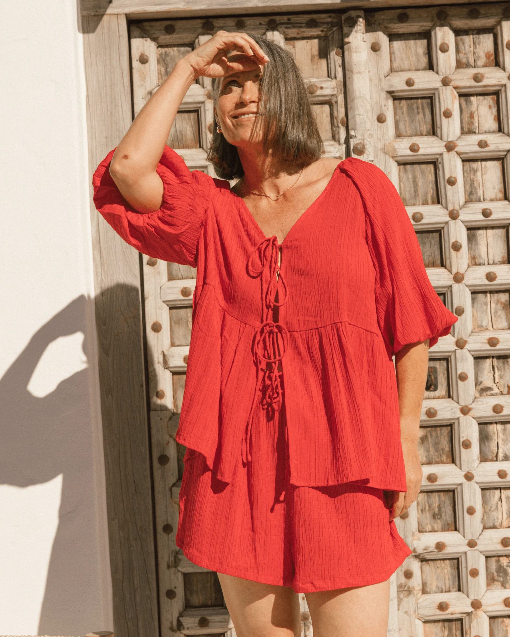 FINAL SALE | Matilda Shorts | Red Crepe - Image 10