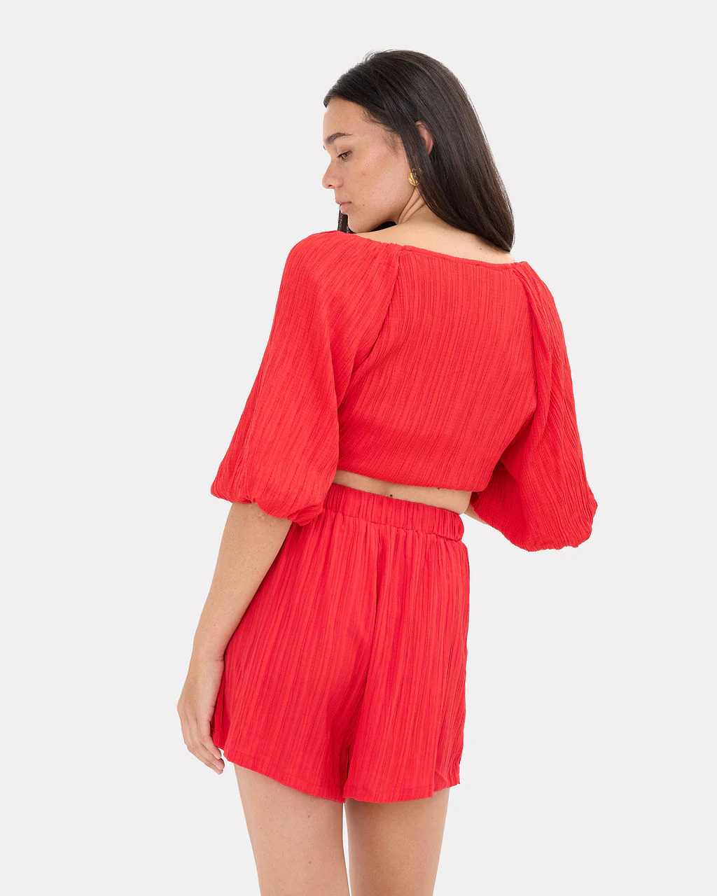 FINAL SALE | Matilda Shorts | Red Crepe - Image 3