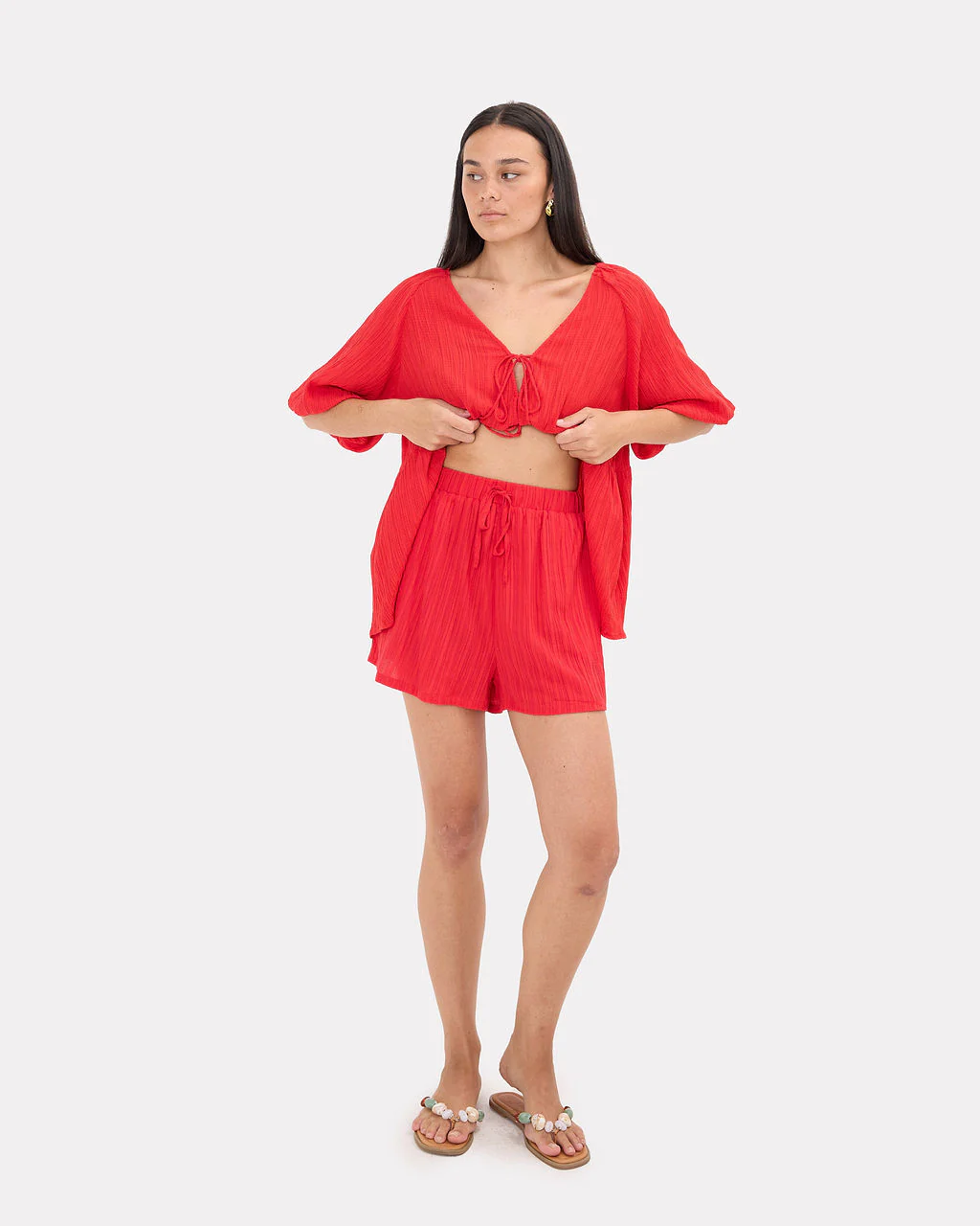 FINAL SALE | Matilda Shorts | Red Crepe - Image 4