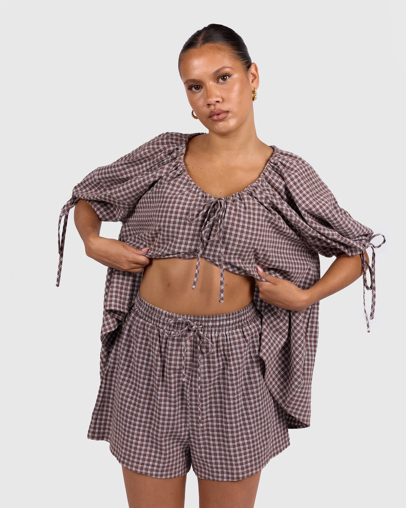 Matilda Shorts | Walnut Gingham - Image 5