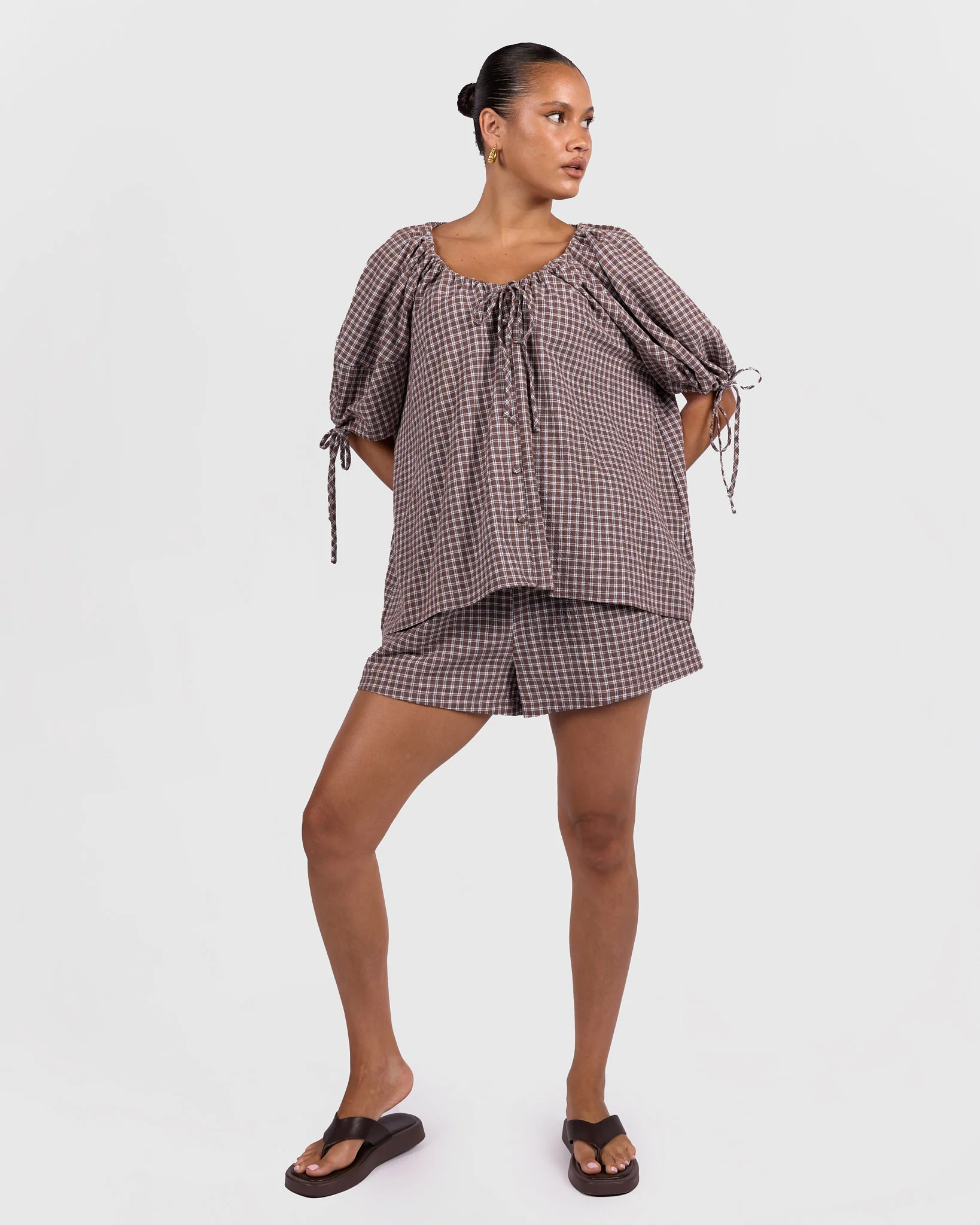 Matilda Shorts | Walnut Gingham - Image 6