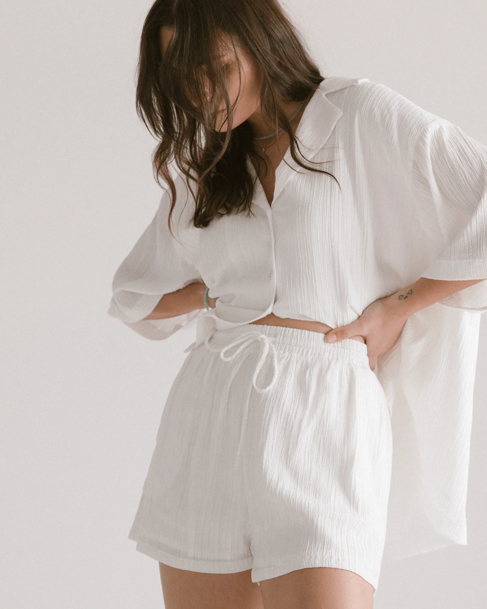 Matilda Shorts | White Crepe - Image 3