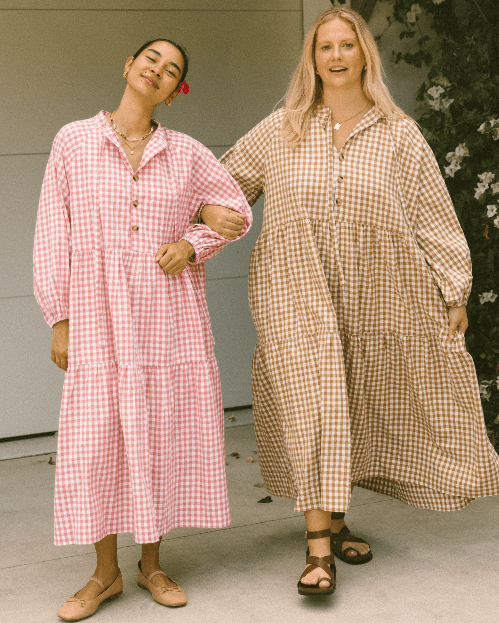 FINAL SALE | Maxi Avalon Smock Dress | Caramel Gingham - Image 4