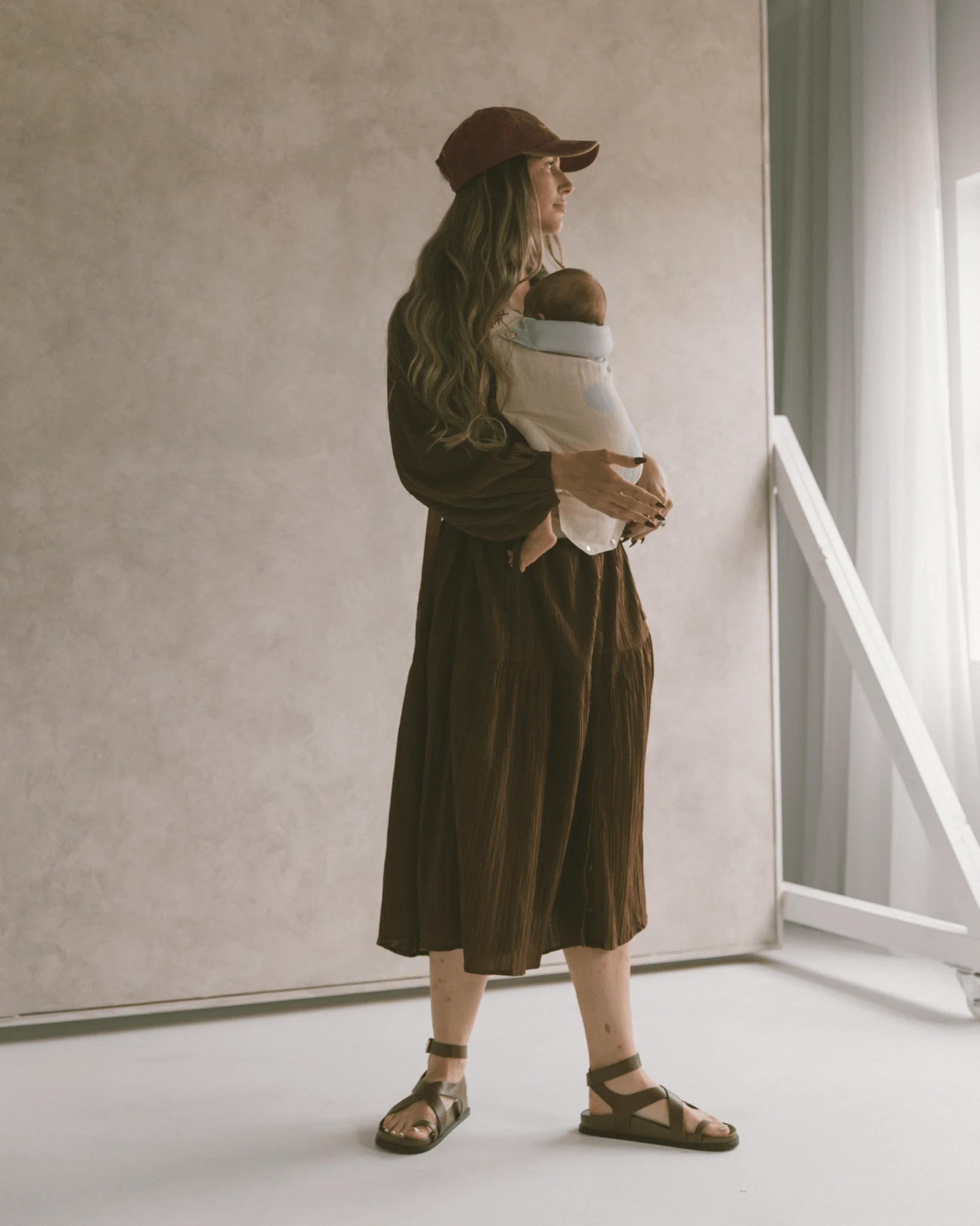 FINAL SALE | Maxi Ruby Smock Dress | Brown Crepe - Image 6