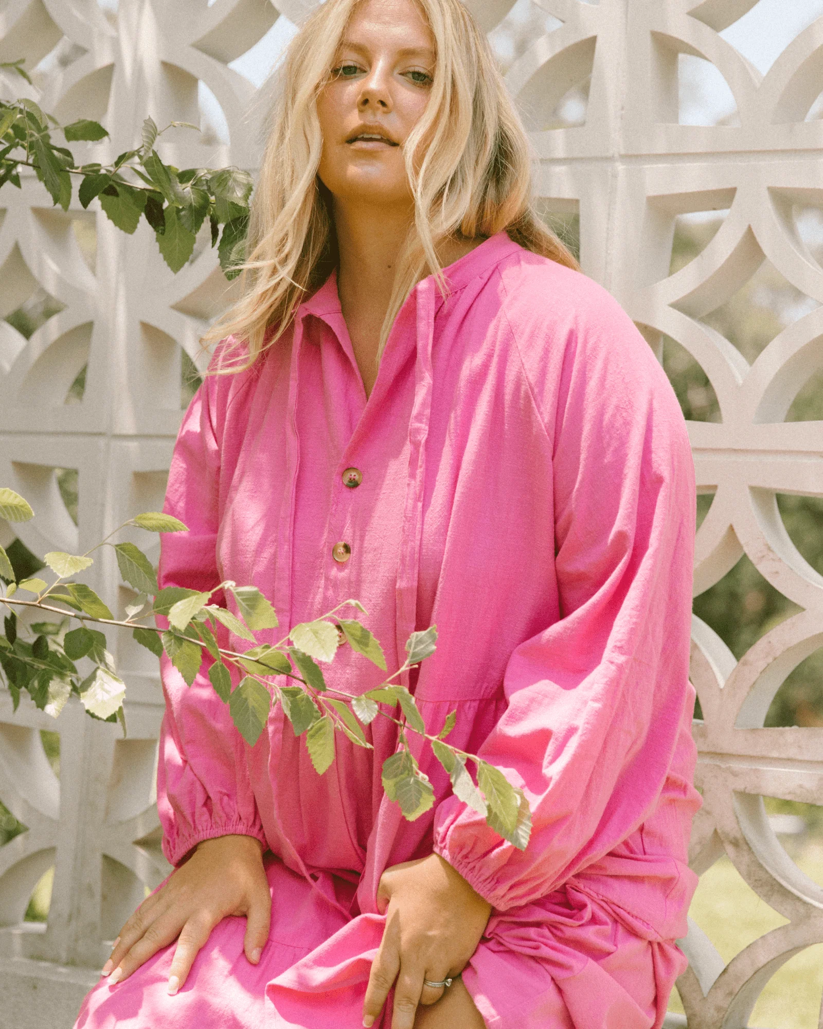 Maxi Avalon Smock Dress | Pink - Image 2