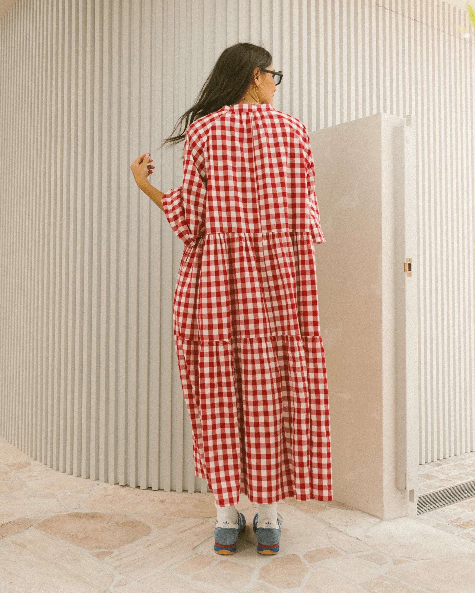 FINAL SALE | Maxi Avalon Smock Dress | Red Gingham - Image 8