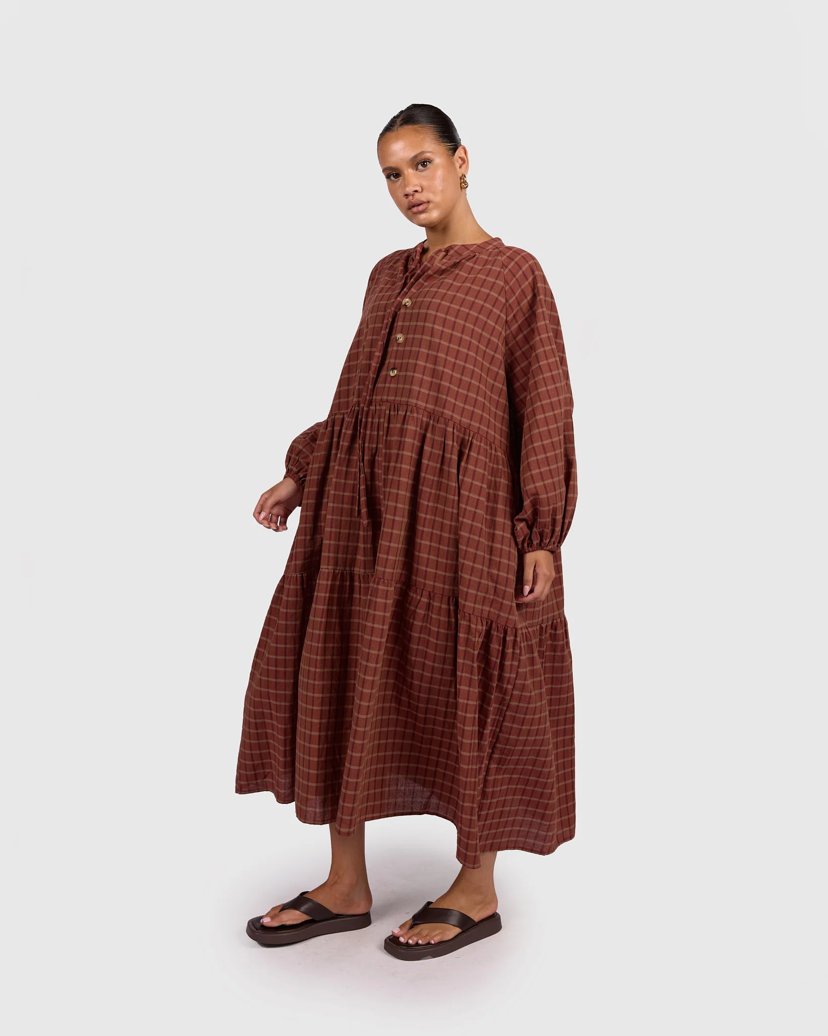 Maxi Avalon Smock | Maple Gingham - Image 3