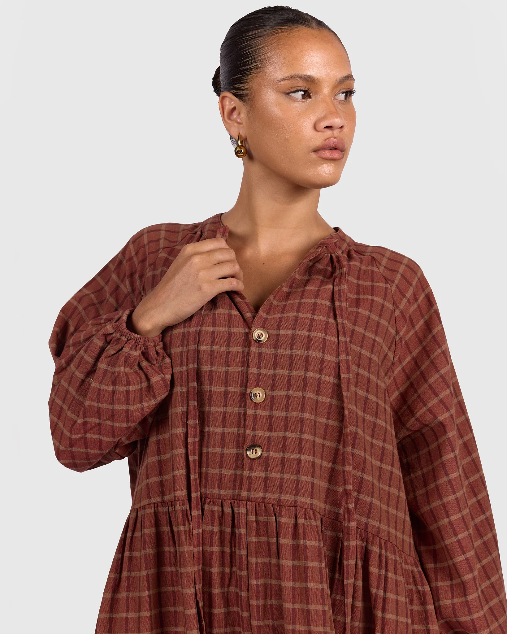 Maxi Avalon Smock | Maple Gingham - Image 6