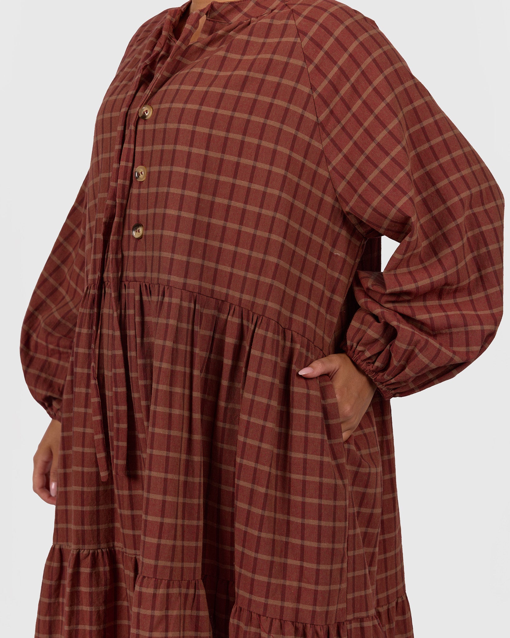 Maxi Avalon Smock | Maple Gingham - Image 7