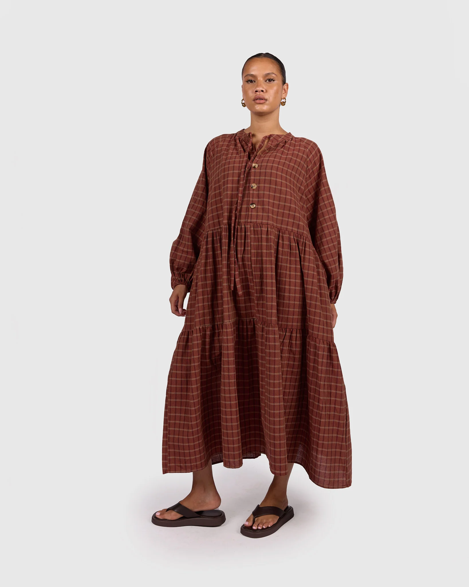 Maxi Avalon Smock | Maple Gingham - Image 8