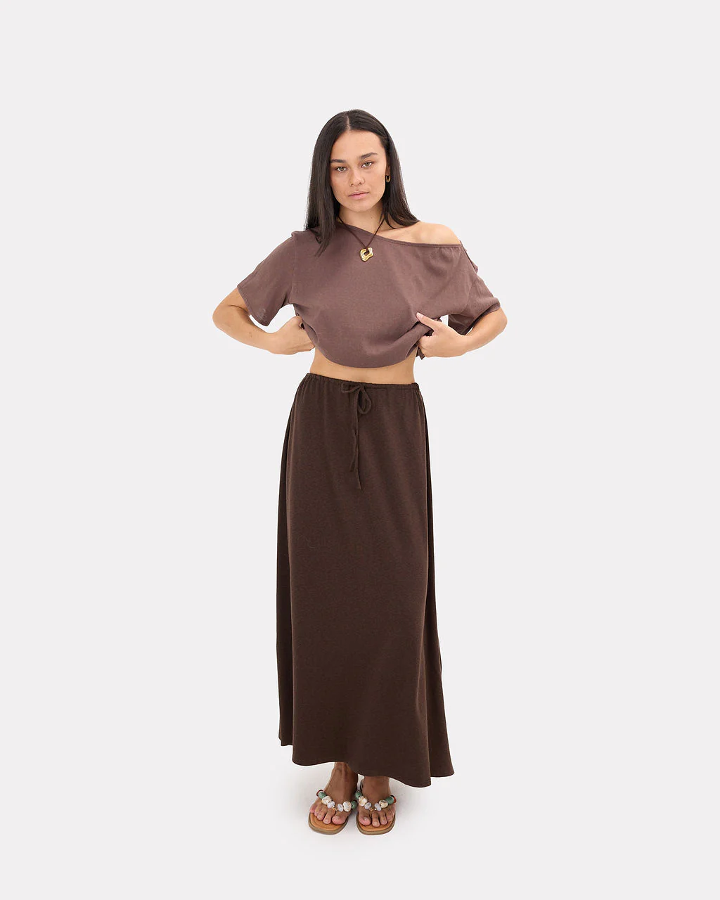 Mia A-Line Skirt | Chocolate - Image 2
